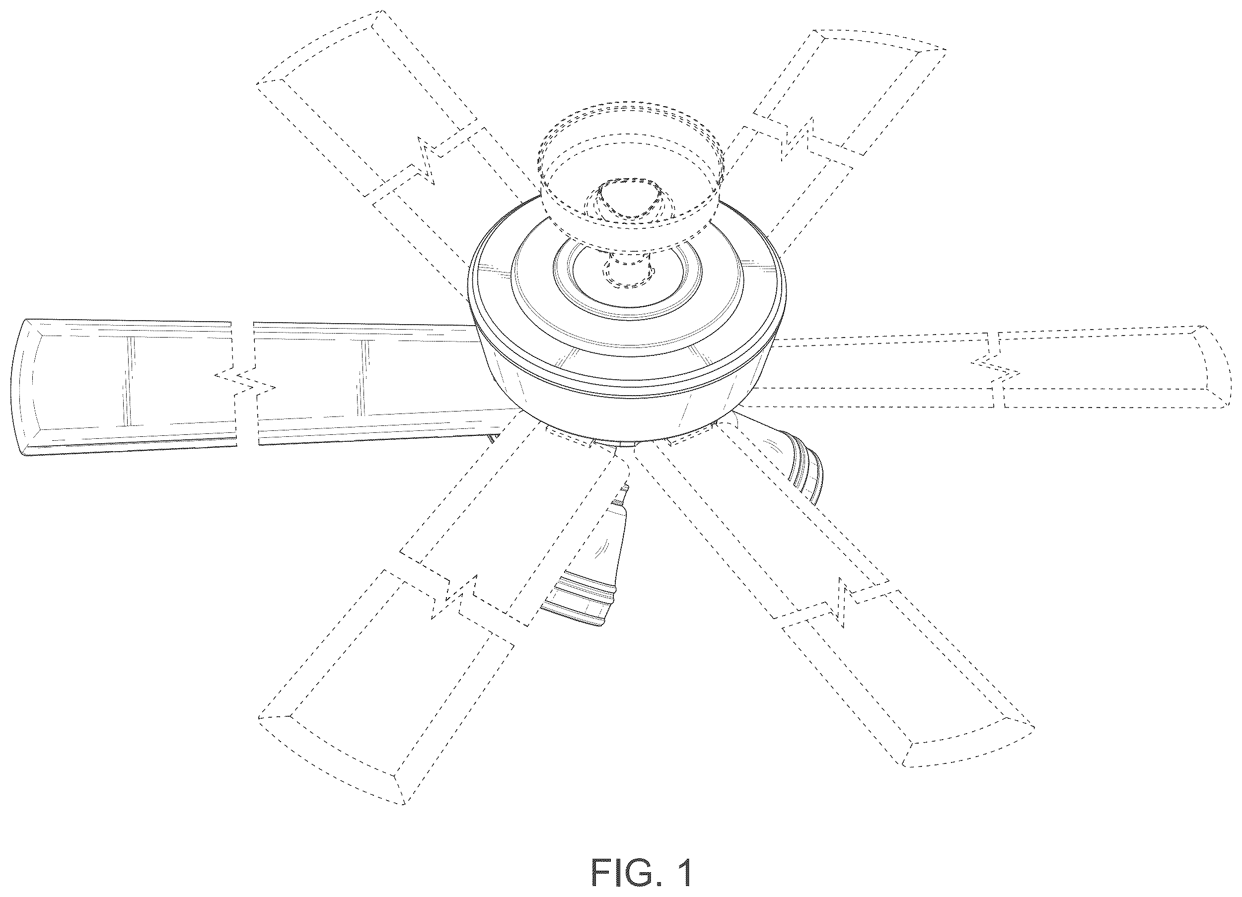 Patent USD1124298 — Ceiling fan — Figure 1