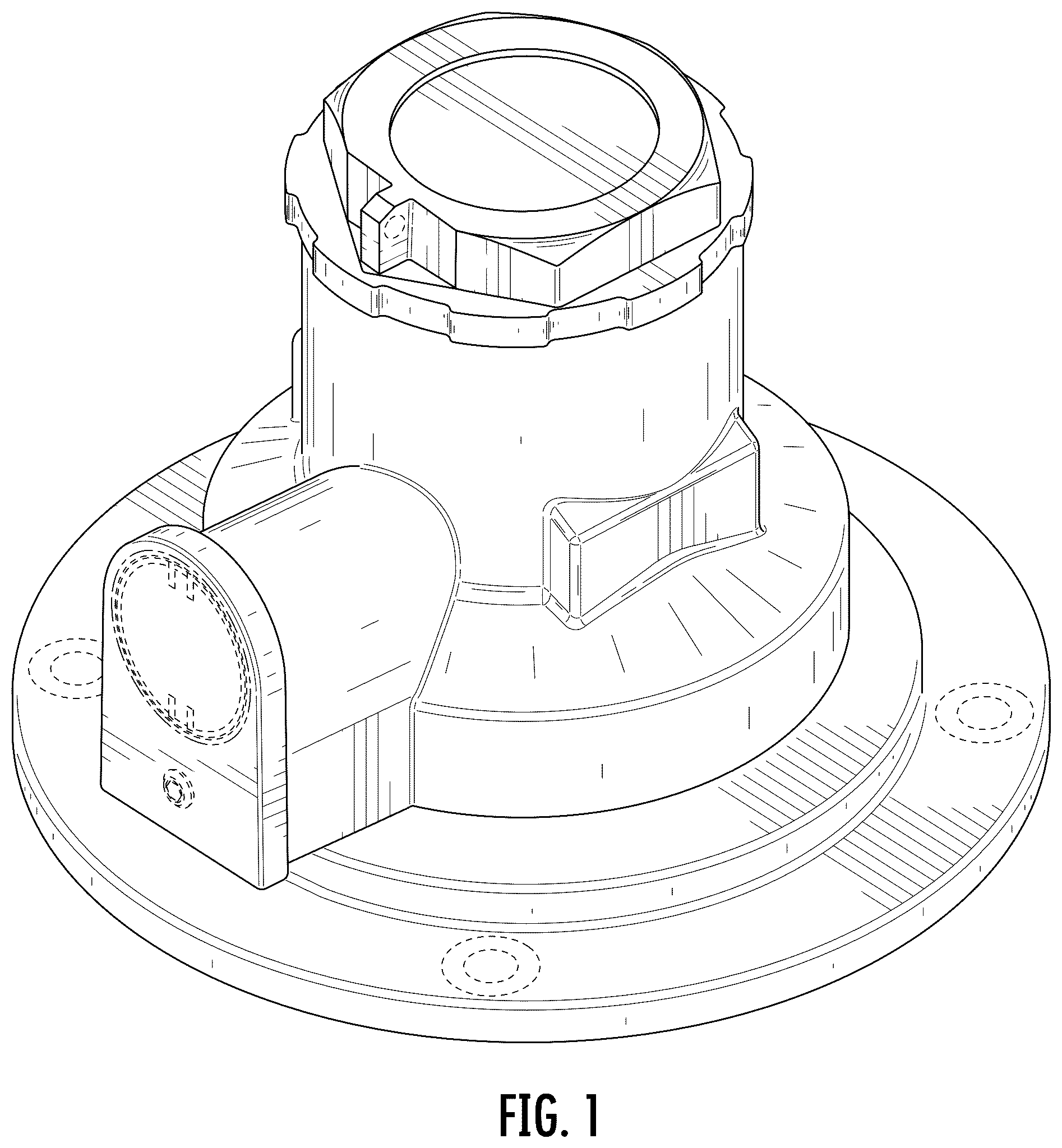 Patent USD1124307 — Rotatable regulator vent cover — Figure 1