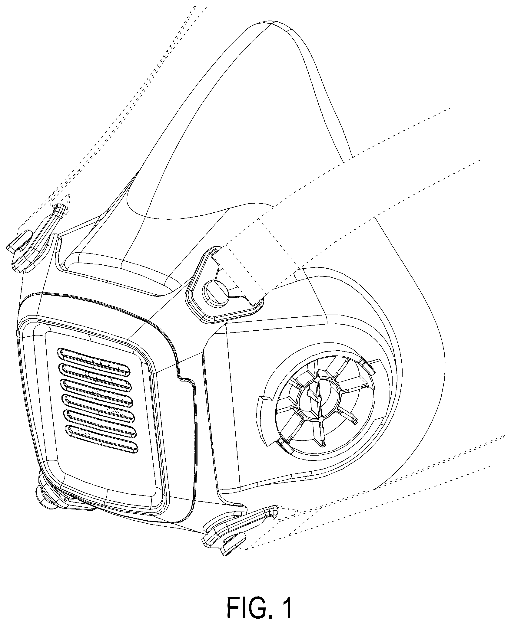 Patent USD1124311 Figure 1 – Half-face respirator mask