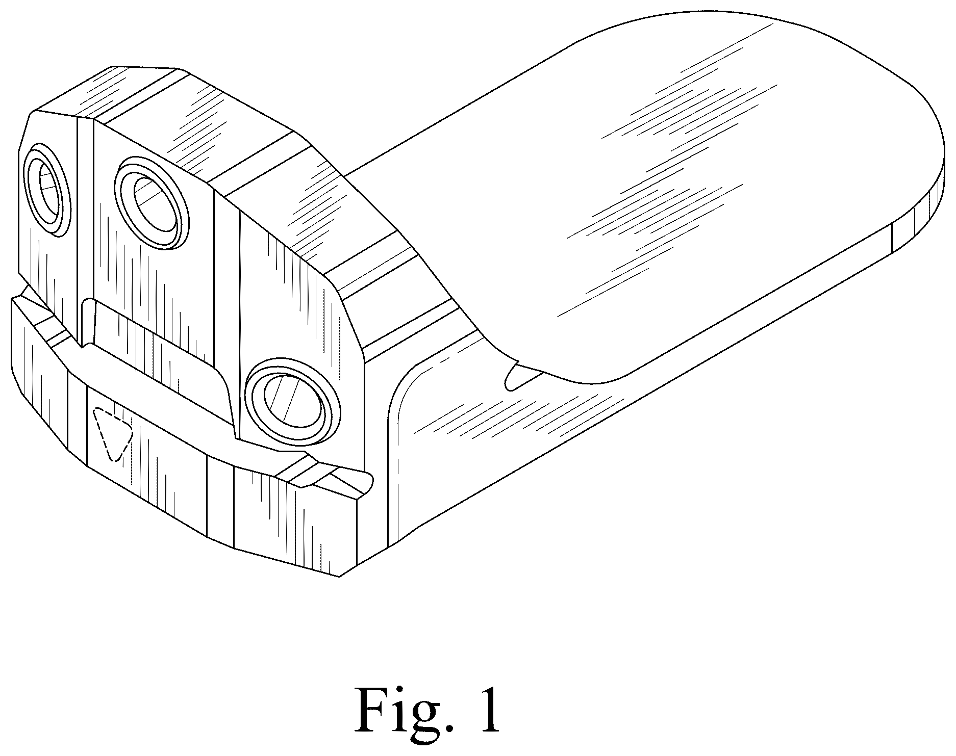 Patent USD1124333 — Distal cutting block — Figure 1