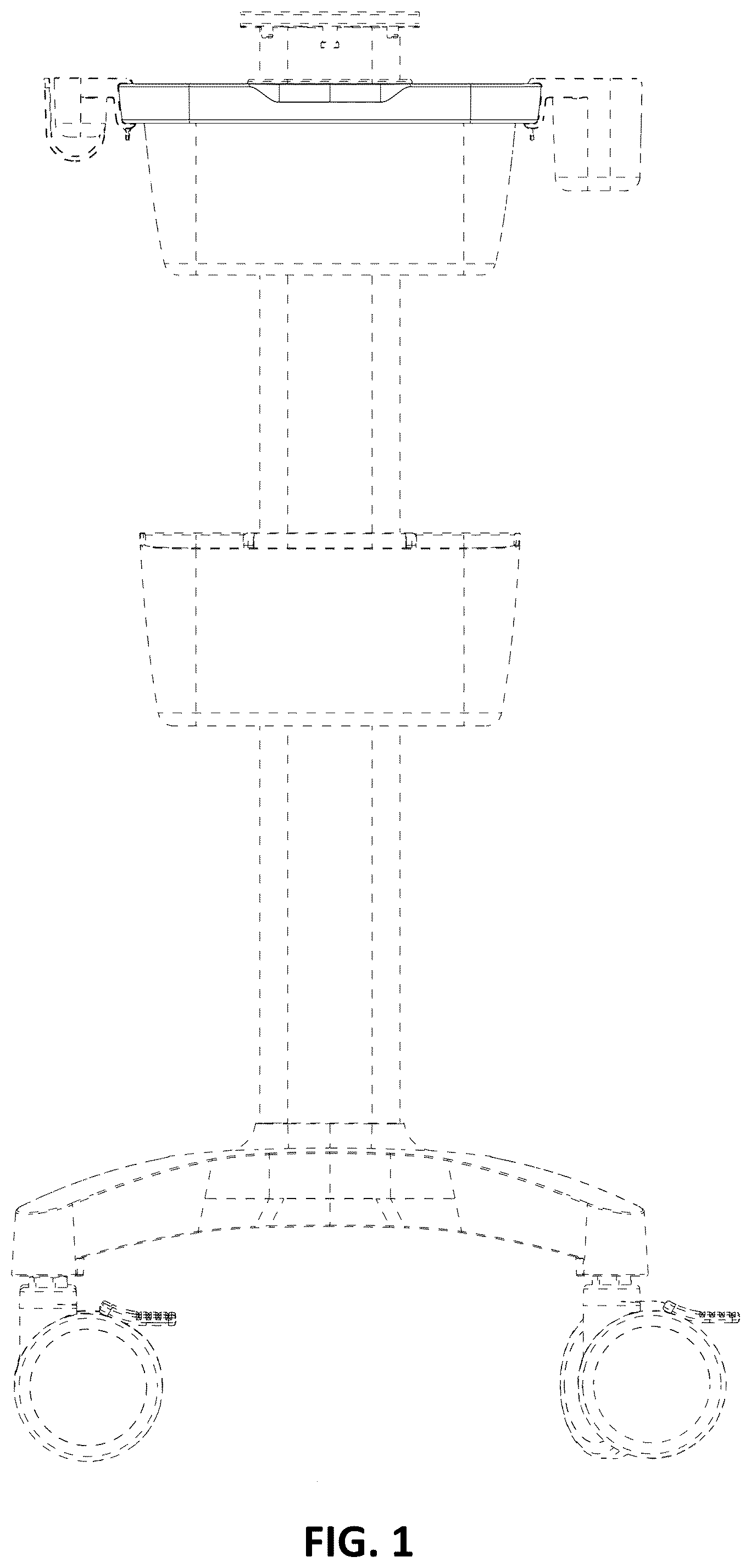Patent USD1124351 — Handle of a medical trolley — Figure 1