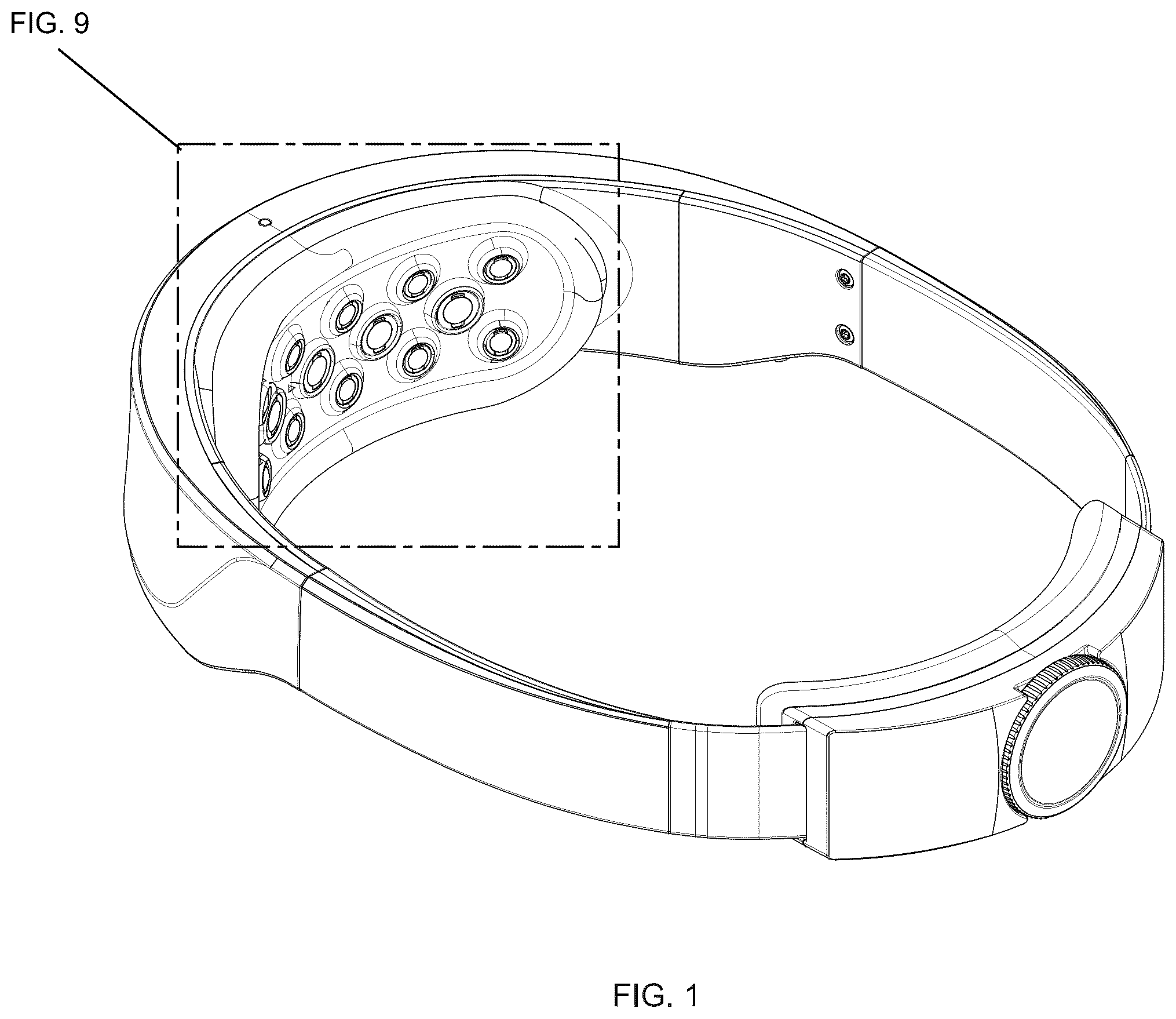 Patent USD1124354 Figure 1 – Brainwave reading apparatus