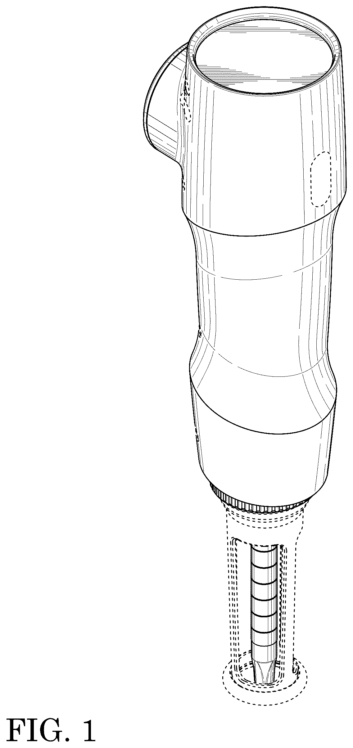 Patent USD1124372 — Handheld impulse treatment device — Figure 1