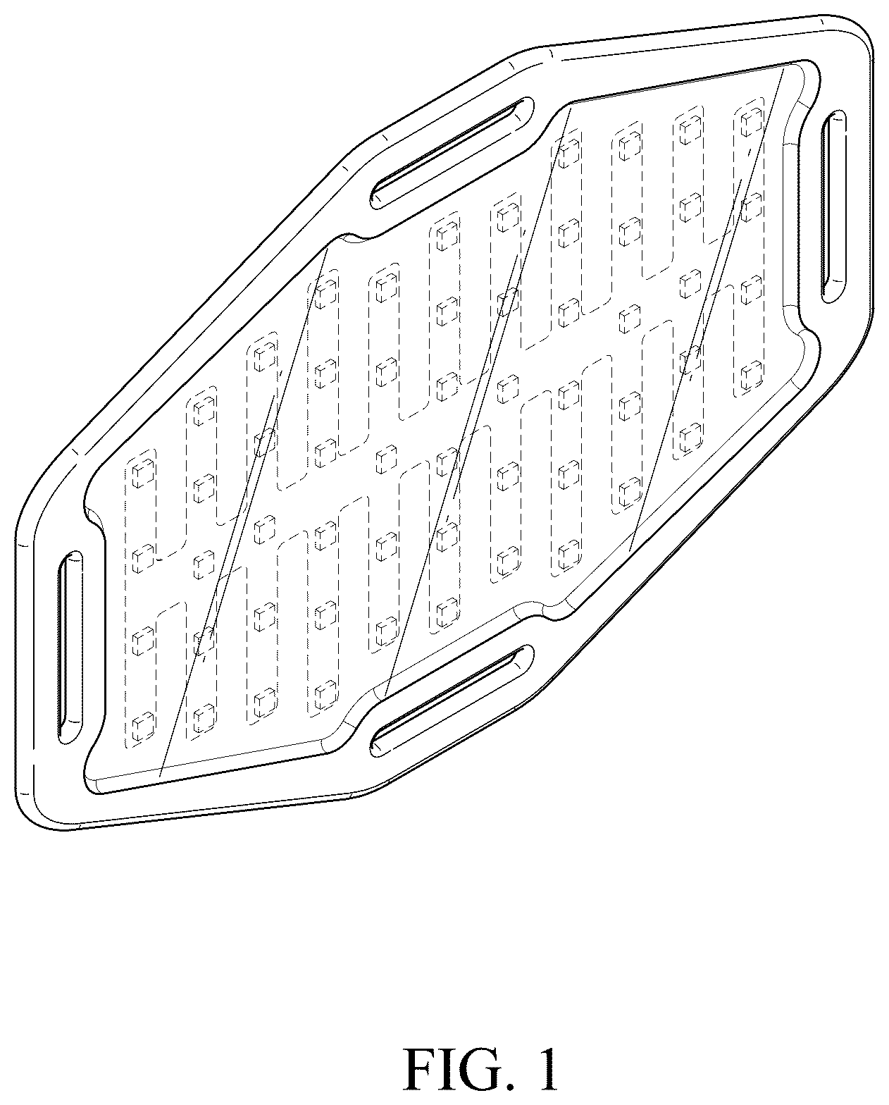 Patent USD1124386 Figure 1 – Therapeutic pad