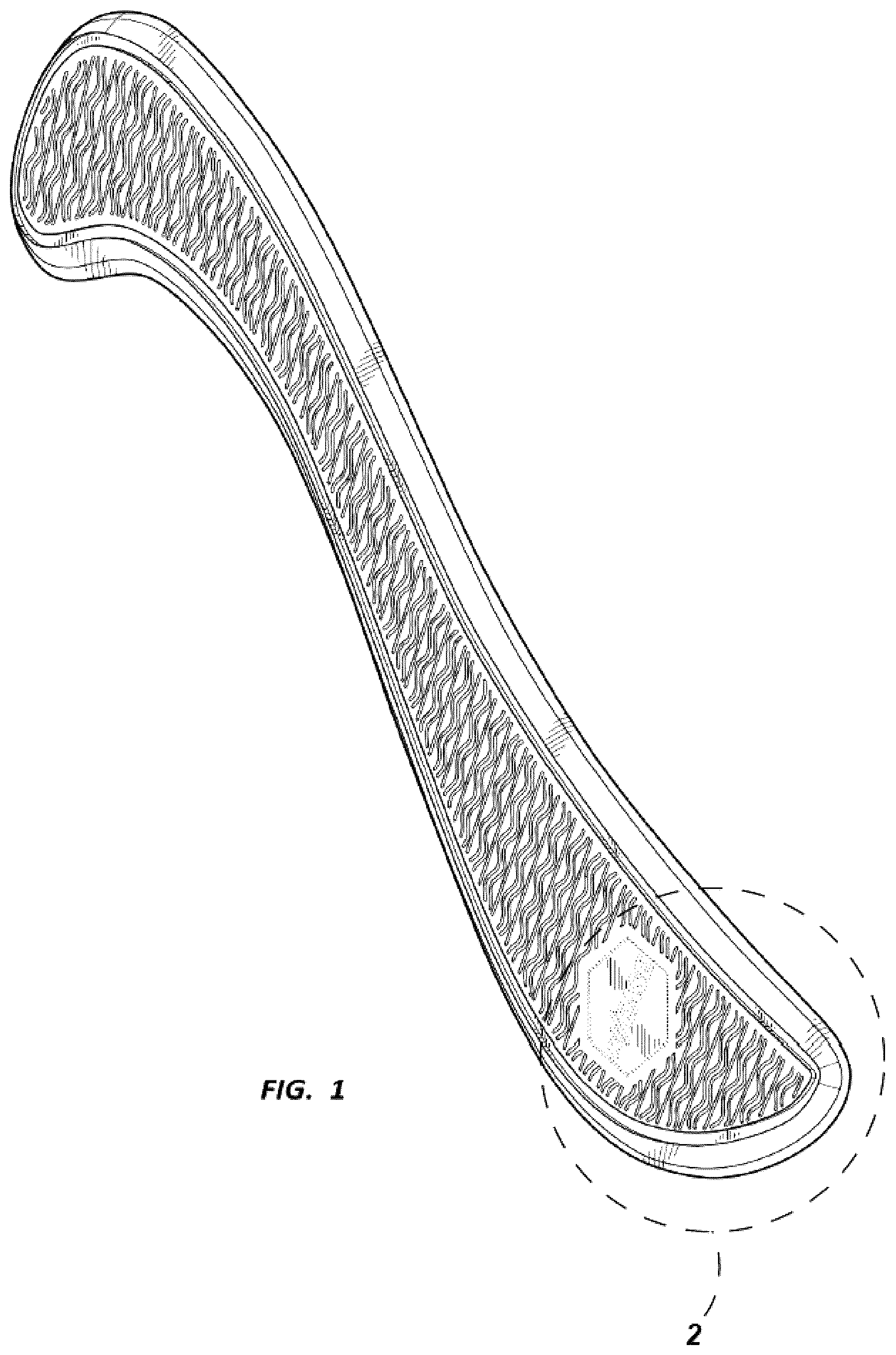 Patent USD1124388 Figure 1 – Muscle scraping tool
