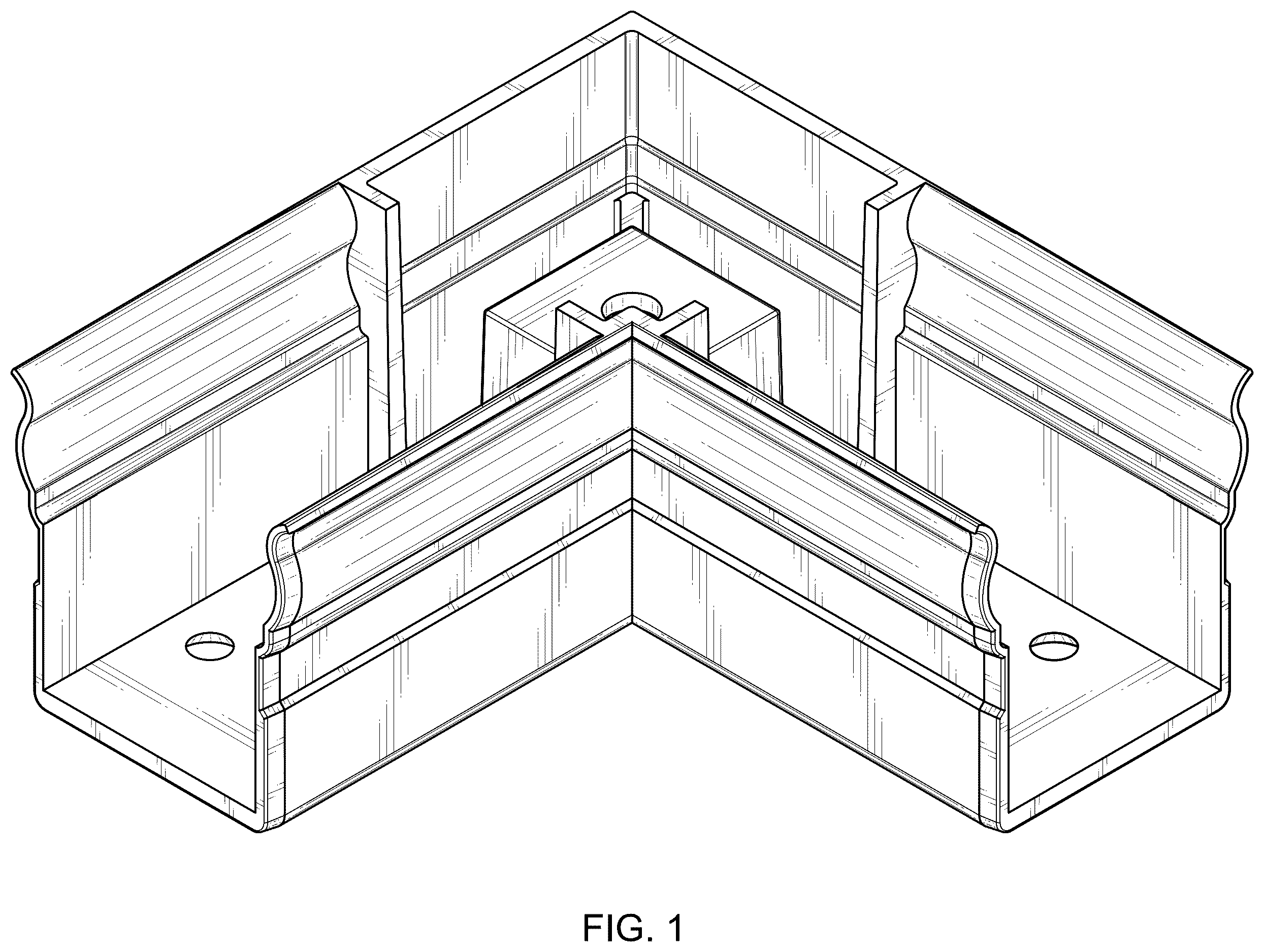 Patent USD1124409 — Crossover corner — Figure 1