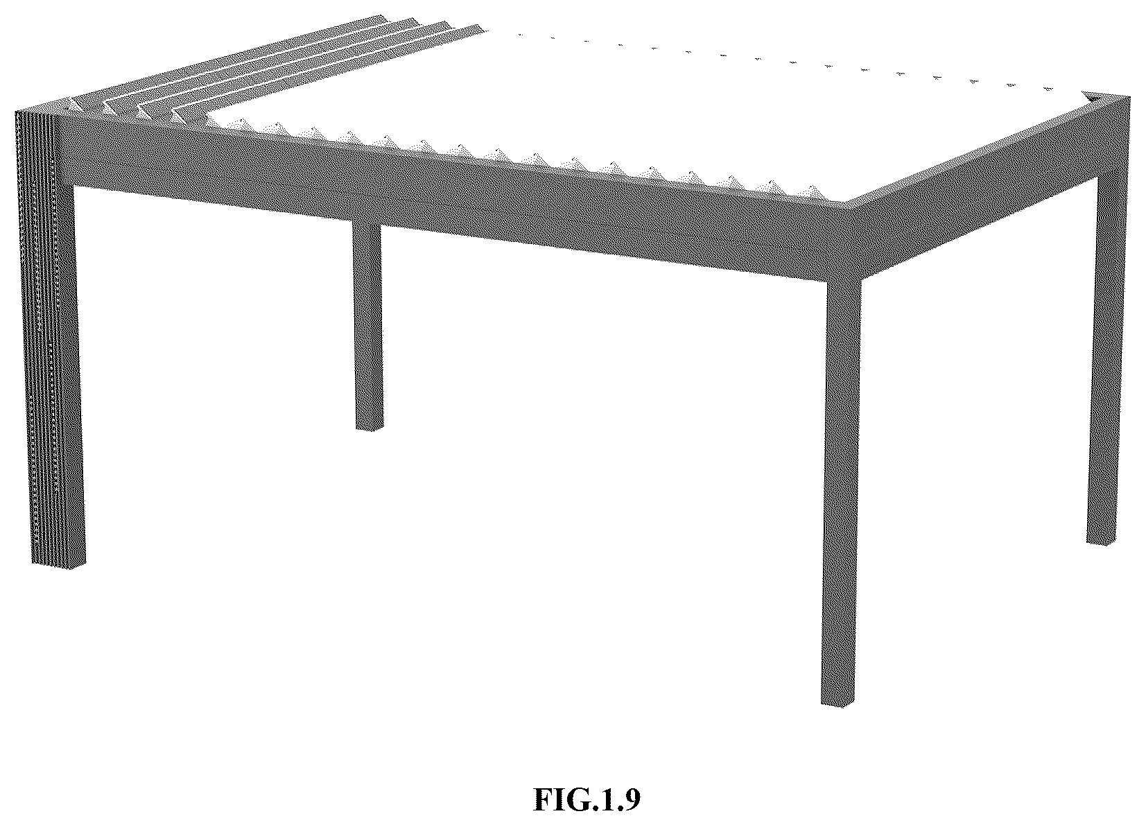 Patent USD1124414 Figure 9 – Solar pergola
