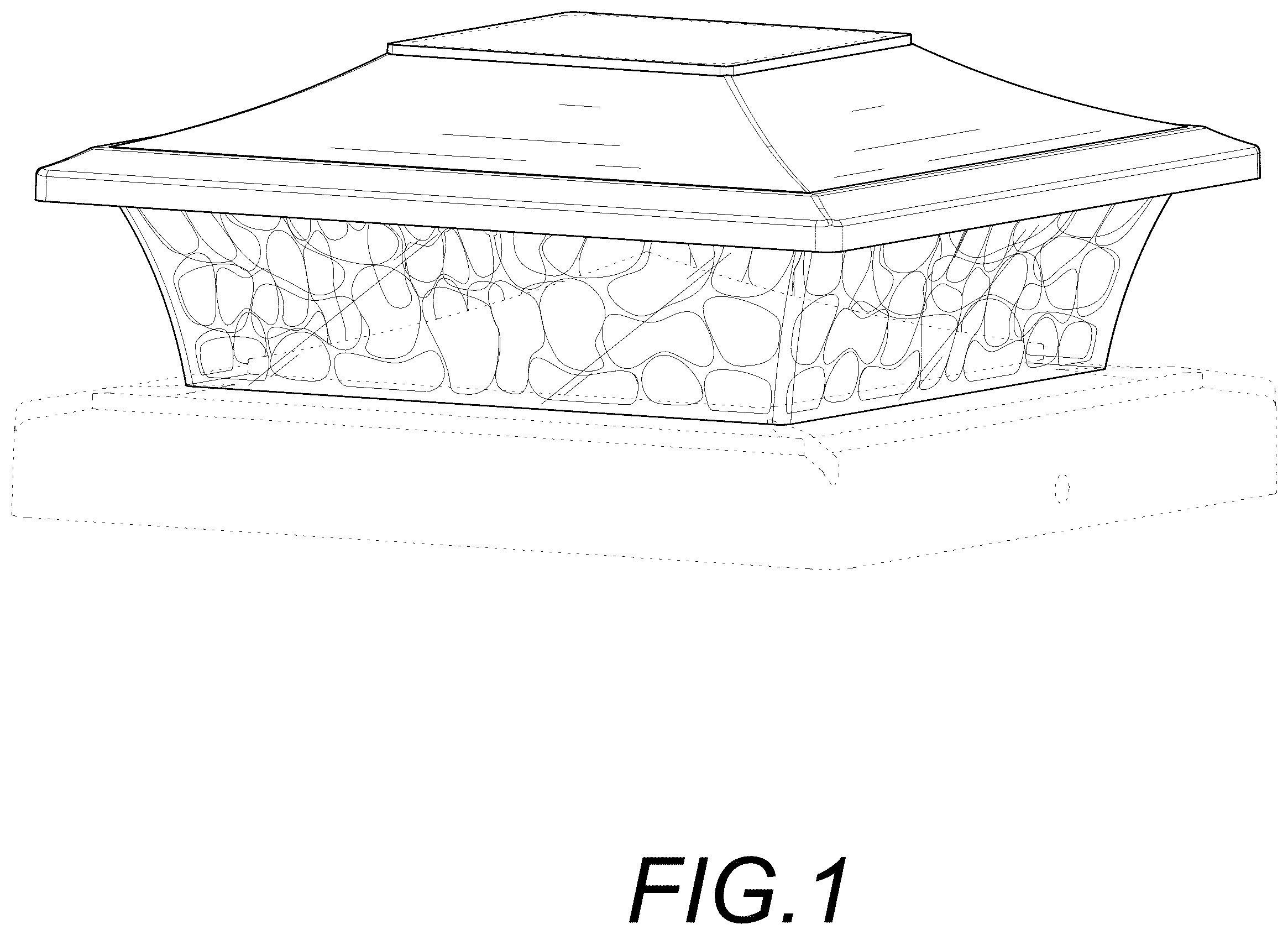Patent USD1124450 Figure 1 – Solar post light