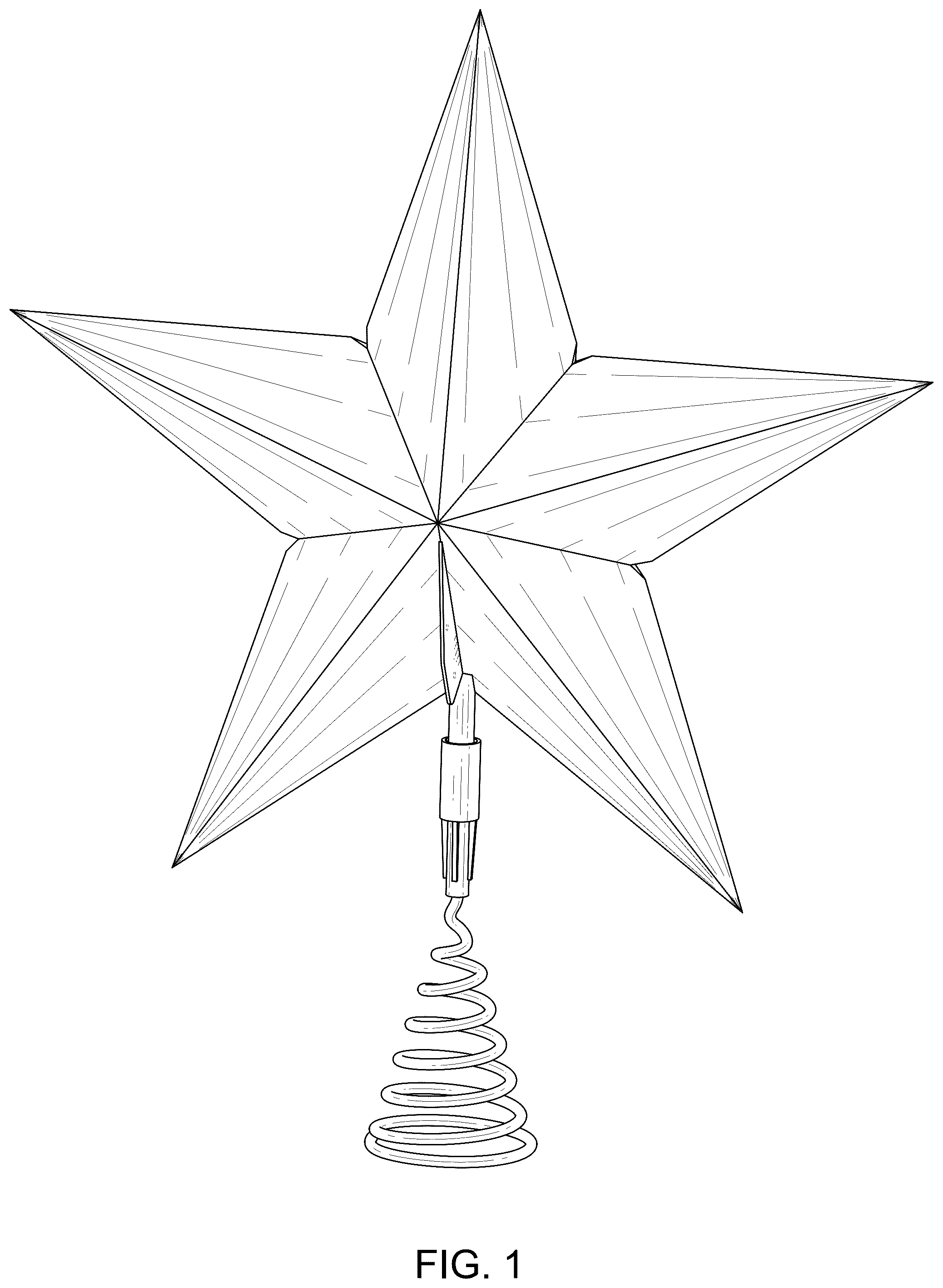 Patent USD1124459 Figure 1 – Star-shaped lamp