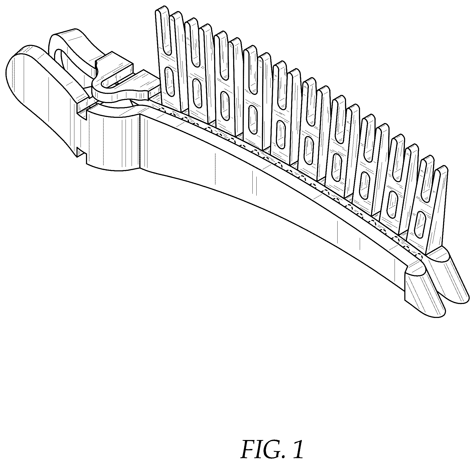 Patent USD1124498 — Hair highlighting comb clip — Figure 1