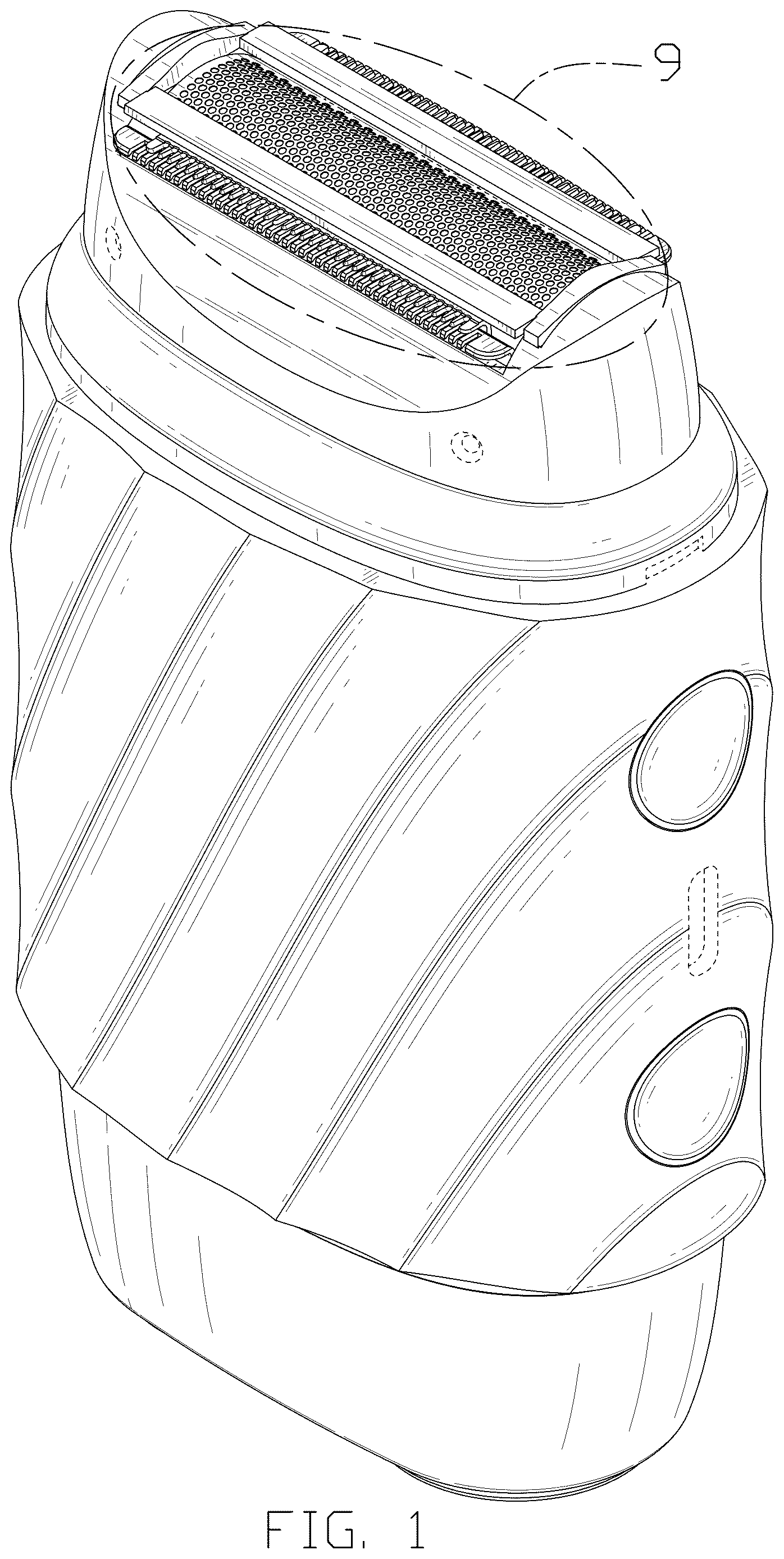 Patent USD1124507 Figure 1 – Electric shaver for women