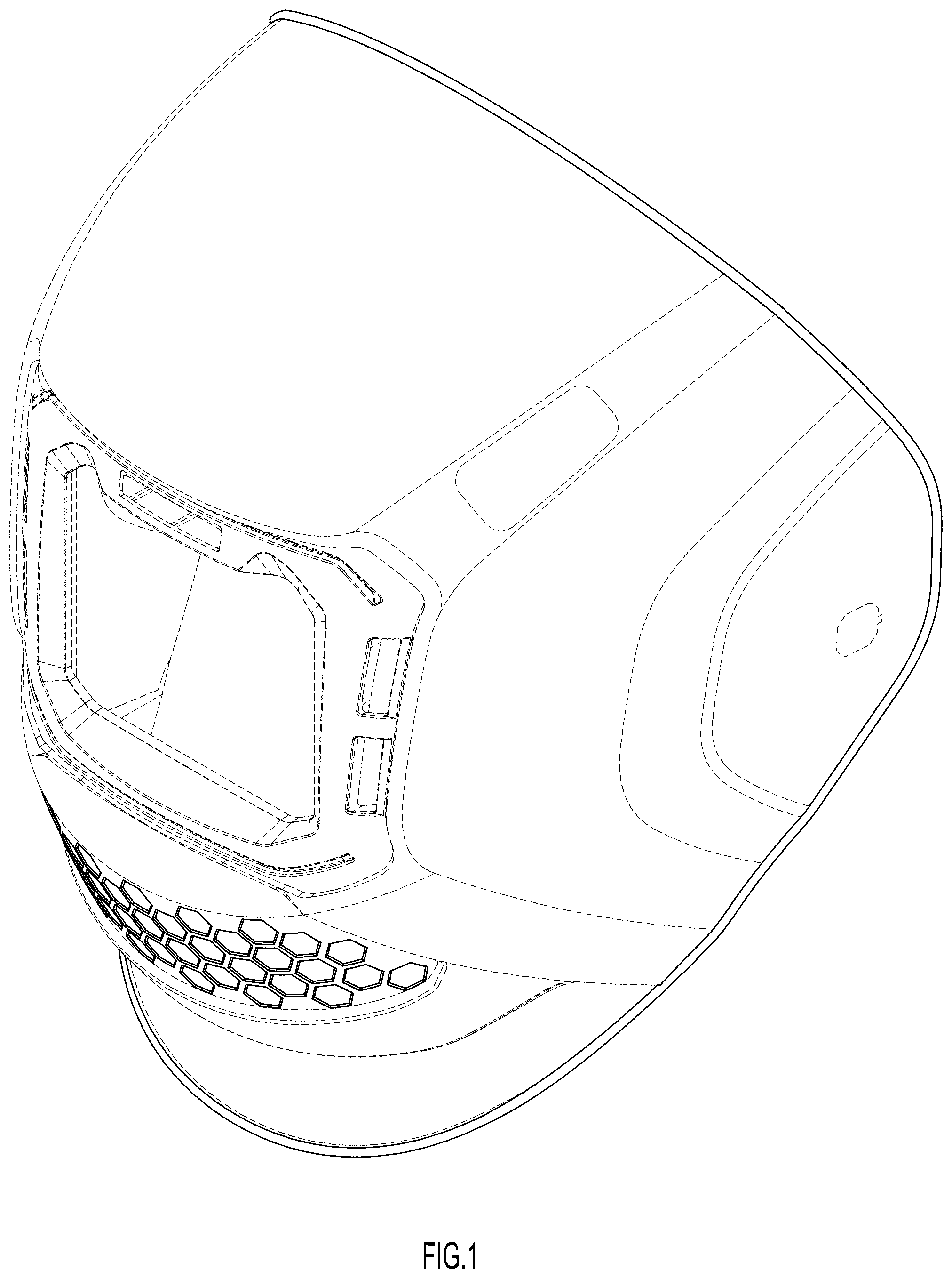 Patent USD1124523 — Helmet — Figure 1