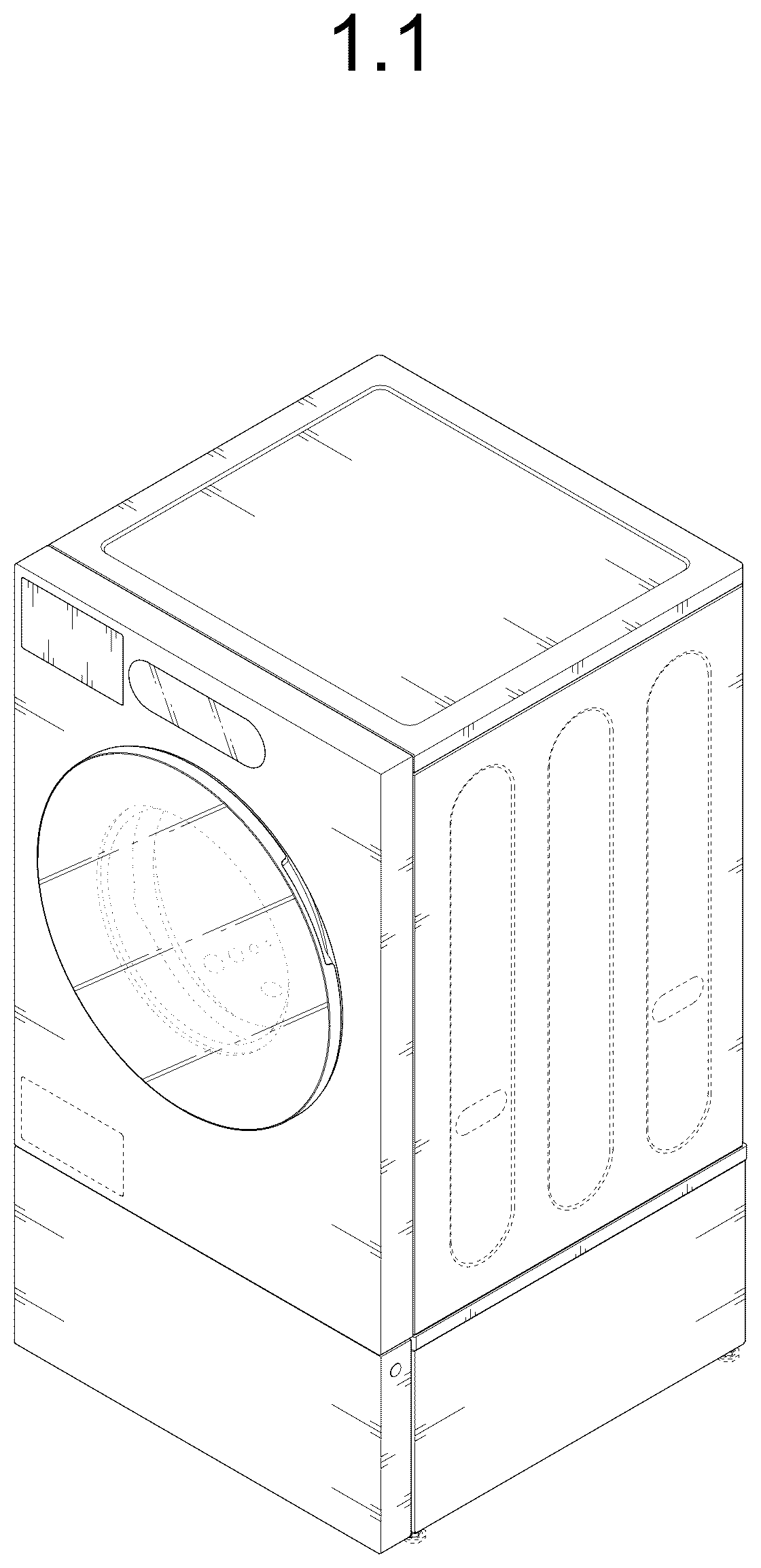 Patent USD1124544 — Electric washing machine — Figure 1