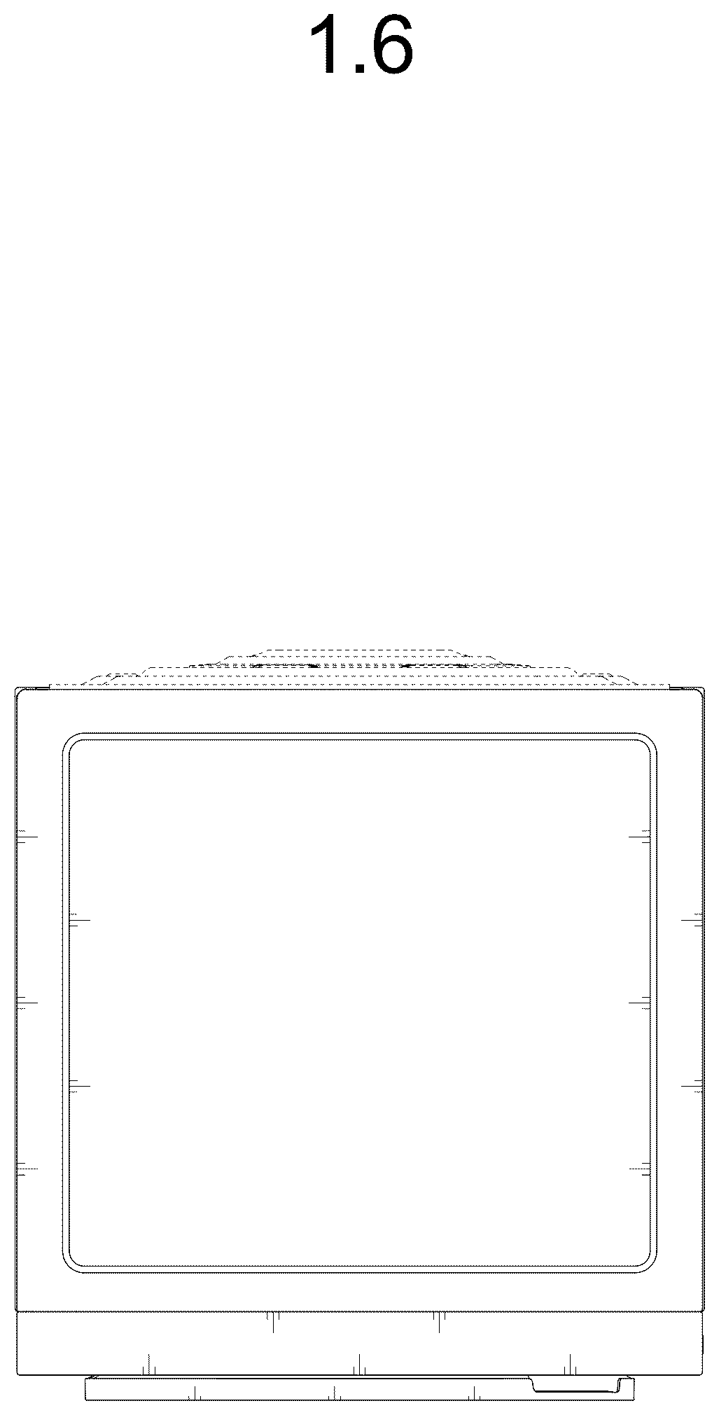Patent USD1124544 Figure 6 – Electric washing machine