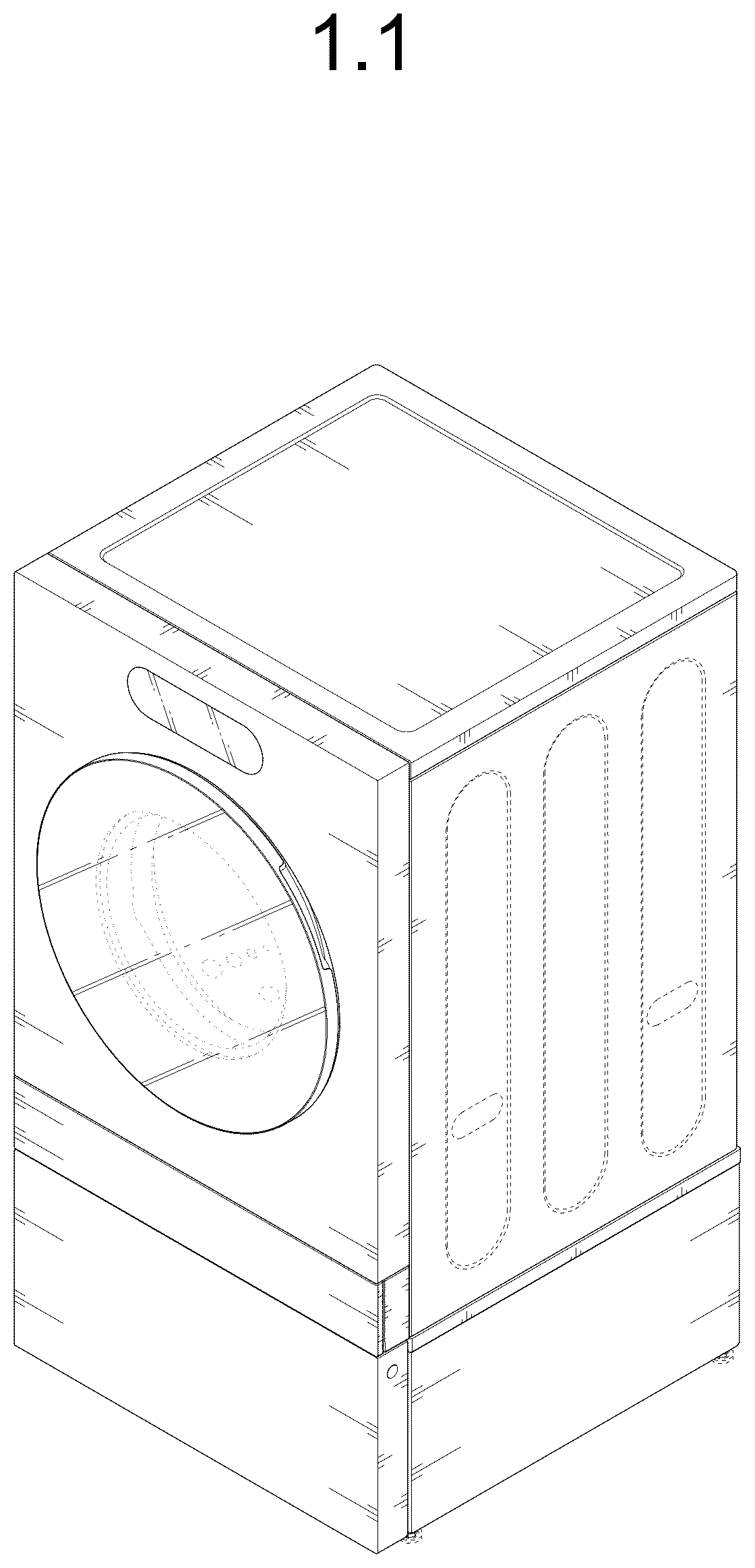 Patent USD1124545 — Electric washing machine — Figure 1