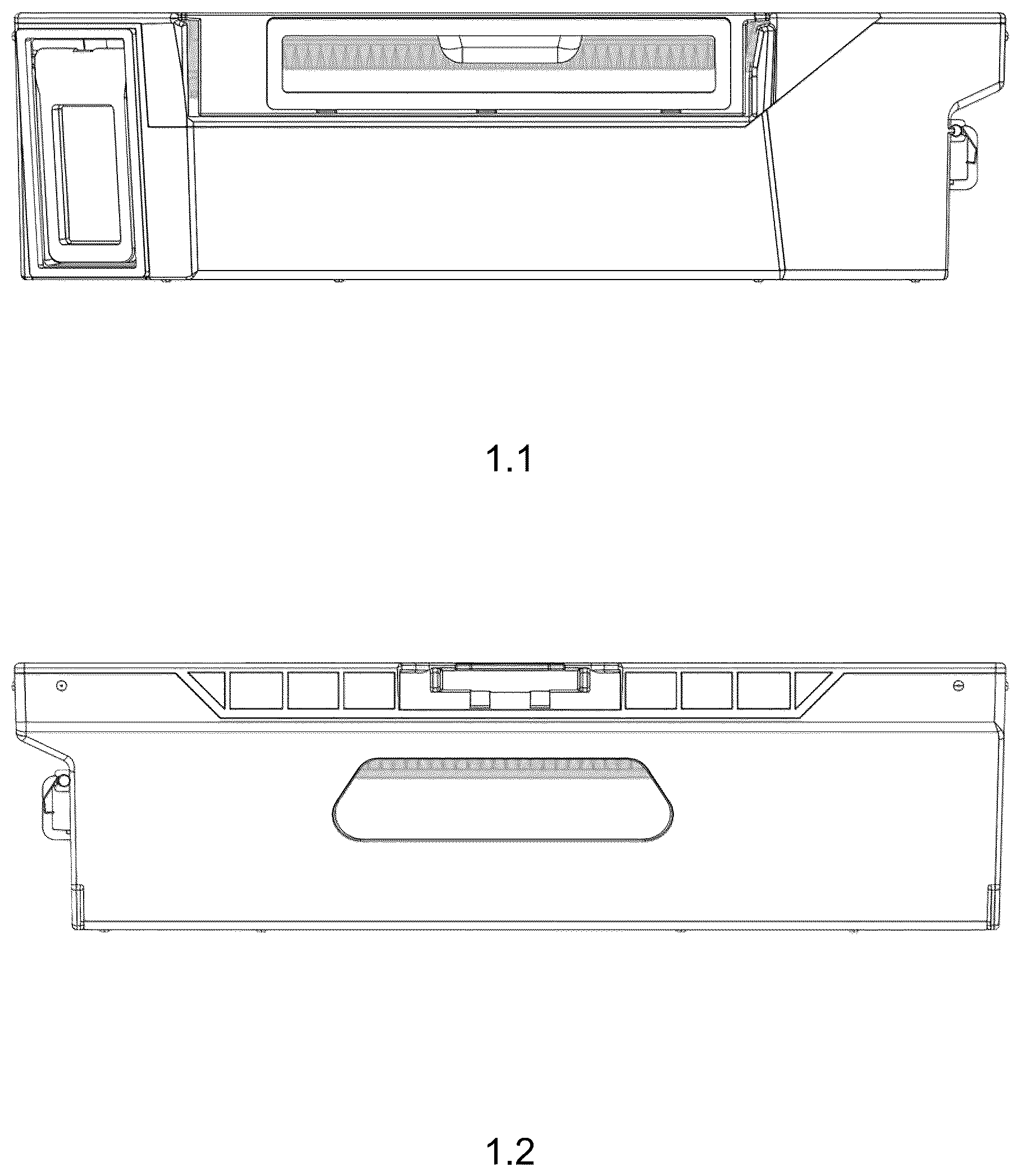 Patent USD1124556 Figure 1 – Dust box for cleaning appliance