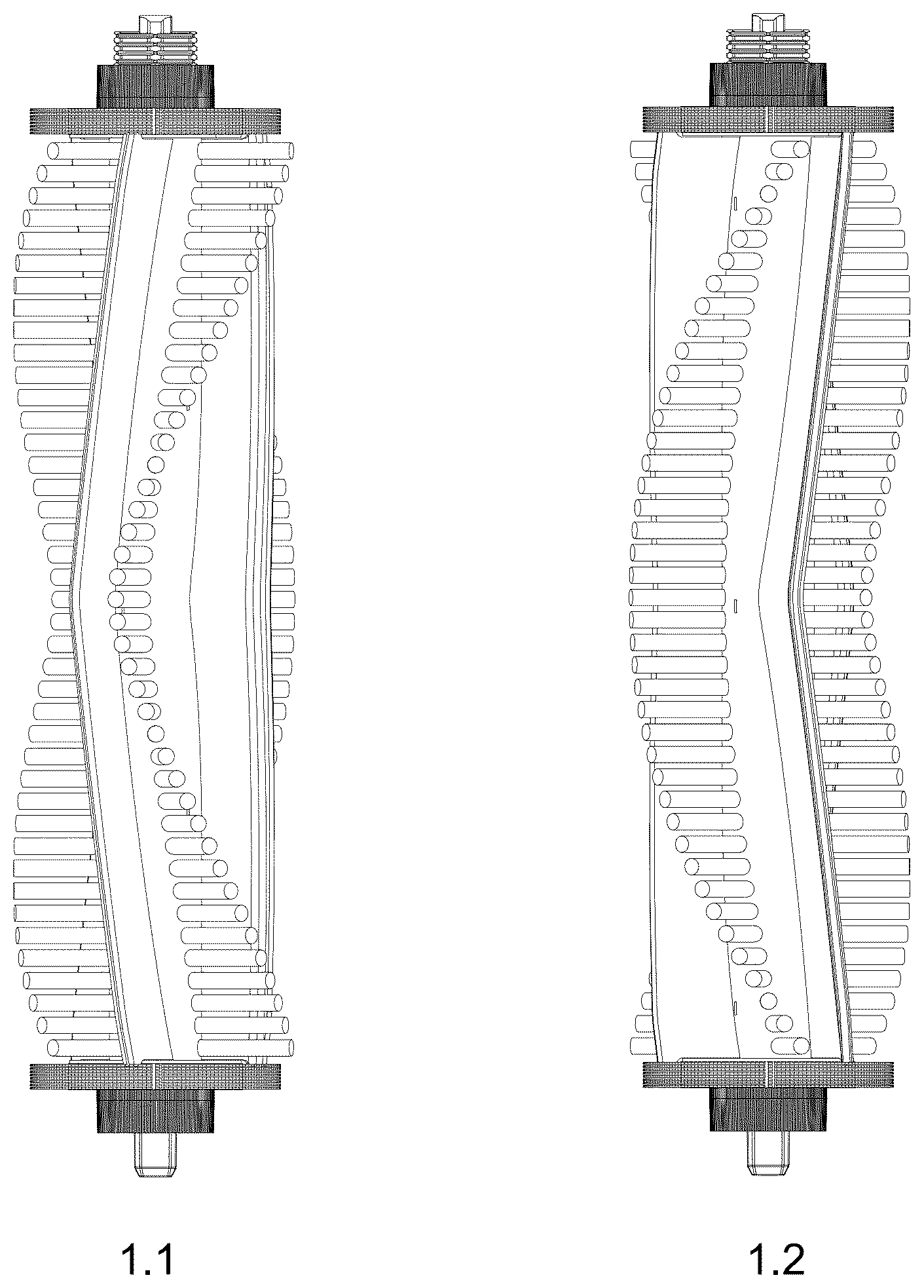 Patent USD1124557 — Rolling brush of cleaning robot — Figure 1