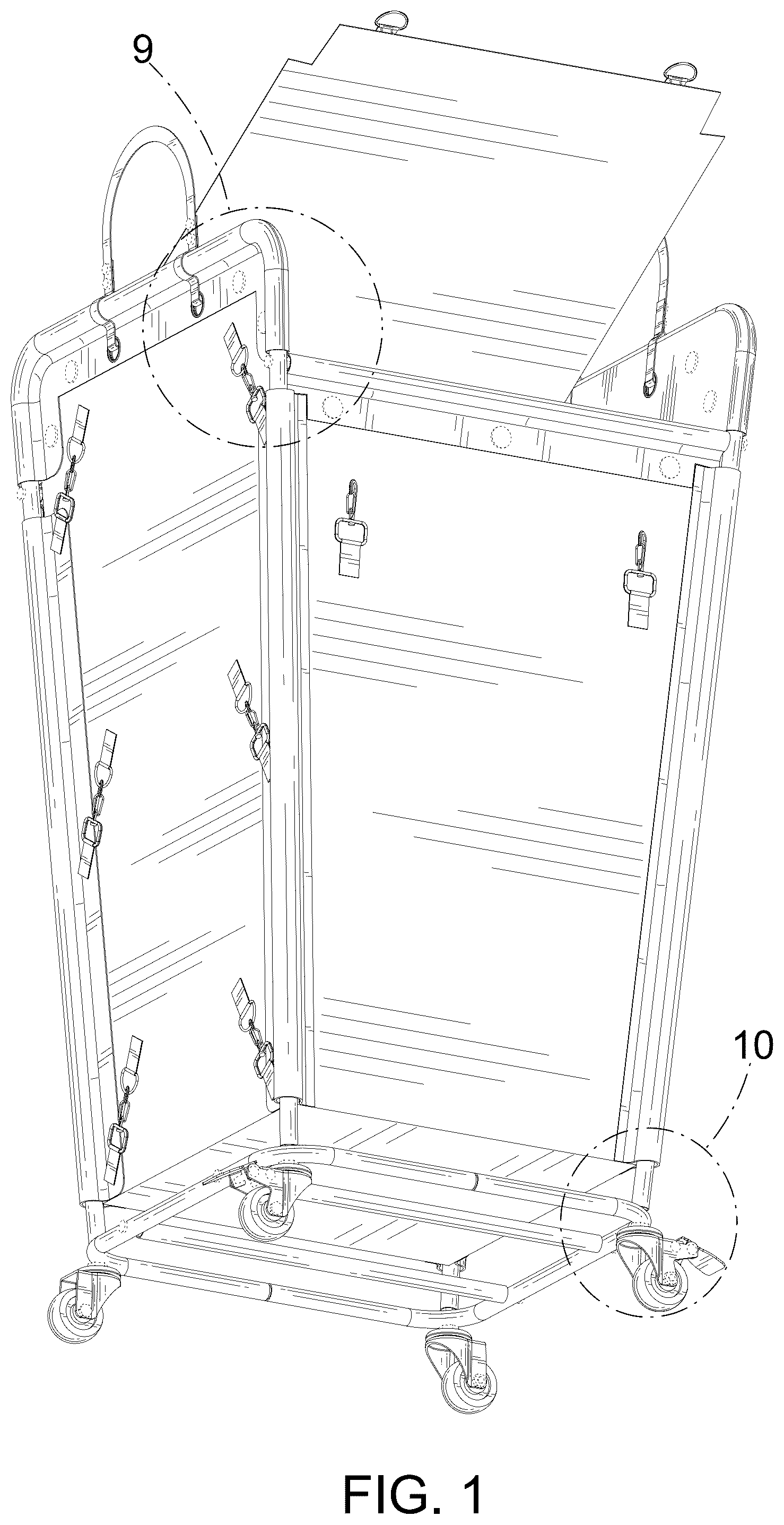 Patent USD1124558 Figure 1 – Dirty clothes basket