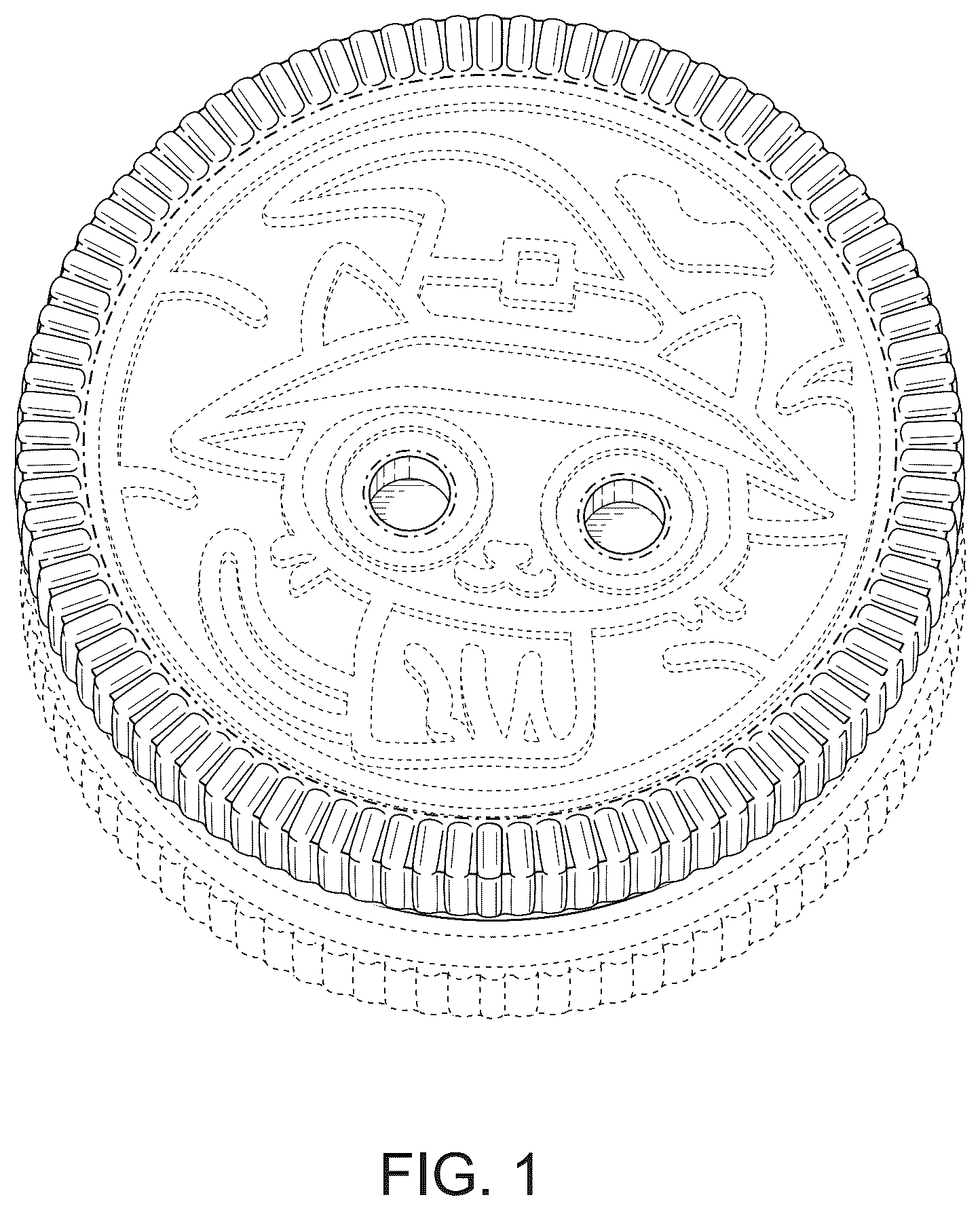 Patent USD1124580 Figure 1 – Food product