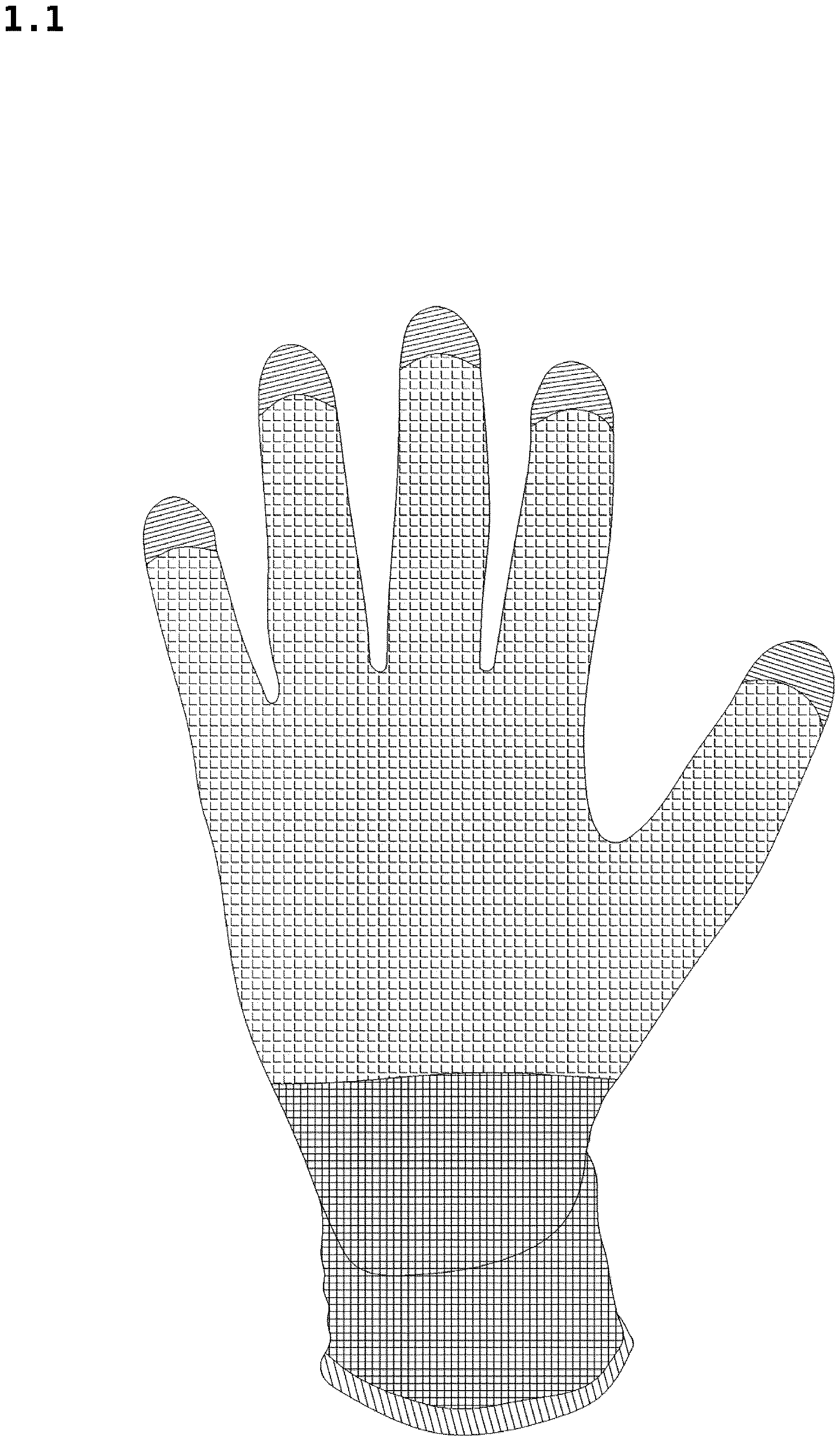 Patent USD1124582 — Glove — Figure 1