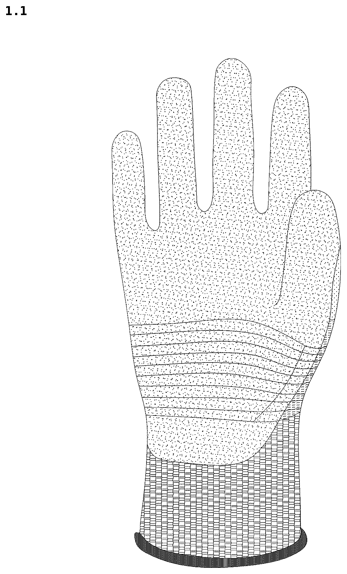 Patent USD1124583 — Glove — Figure 1