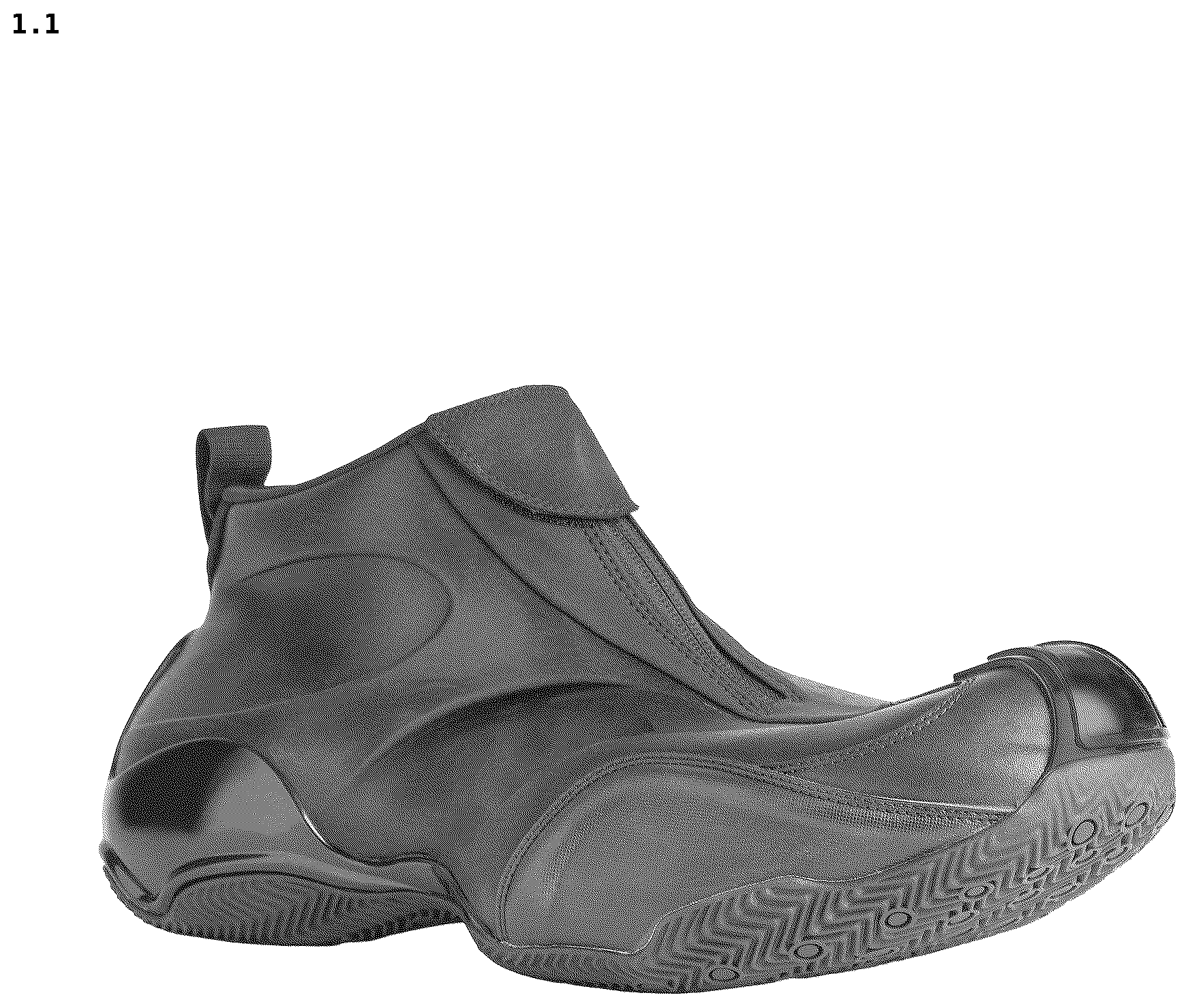 Patent USD1124596 — Shoe — Figure 1