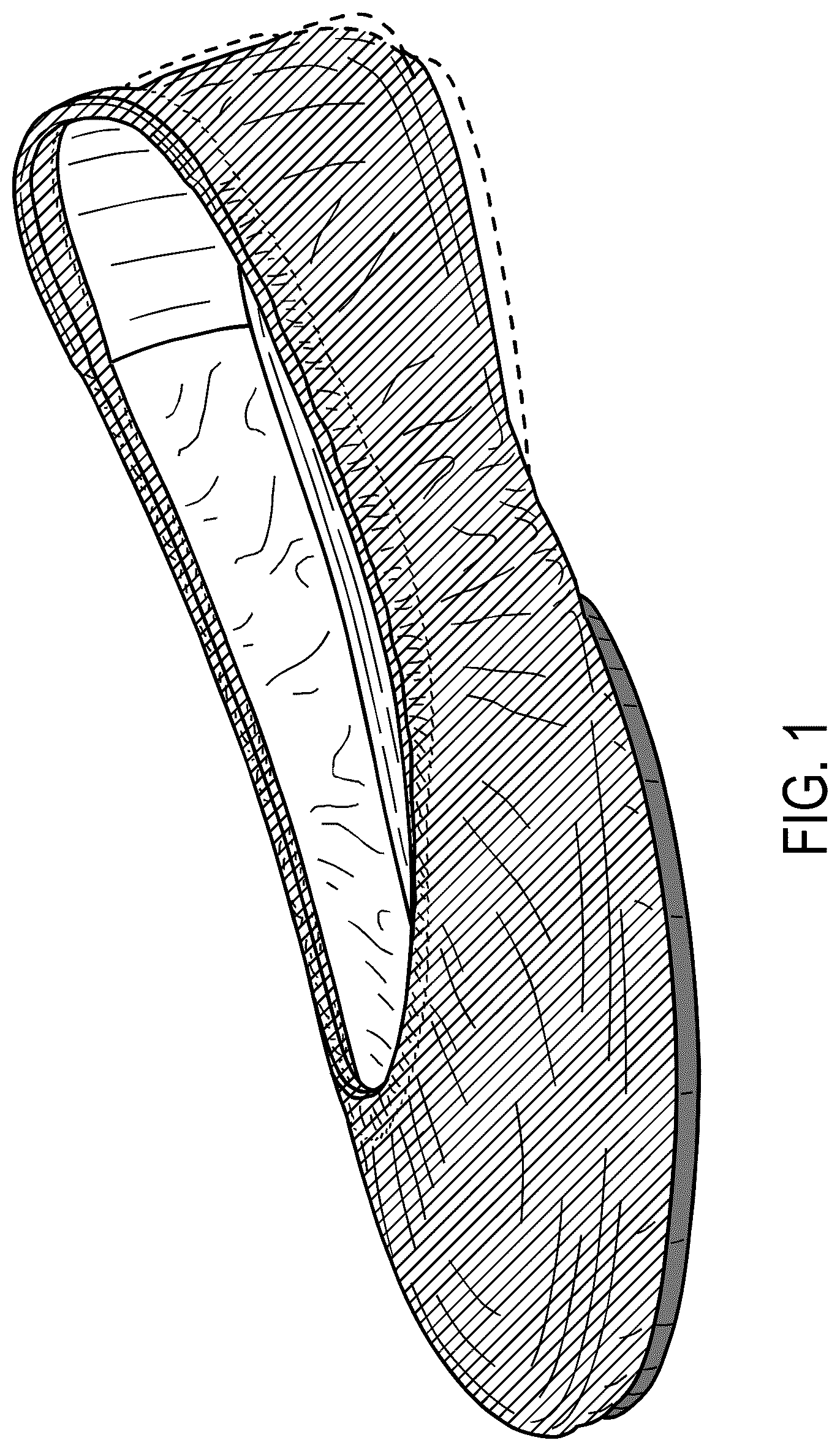 Patent USD1124602 — Ballet shoe with red outsole patch and contrasting upper — Figure 1