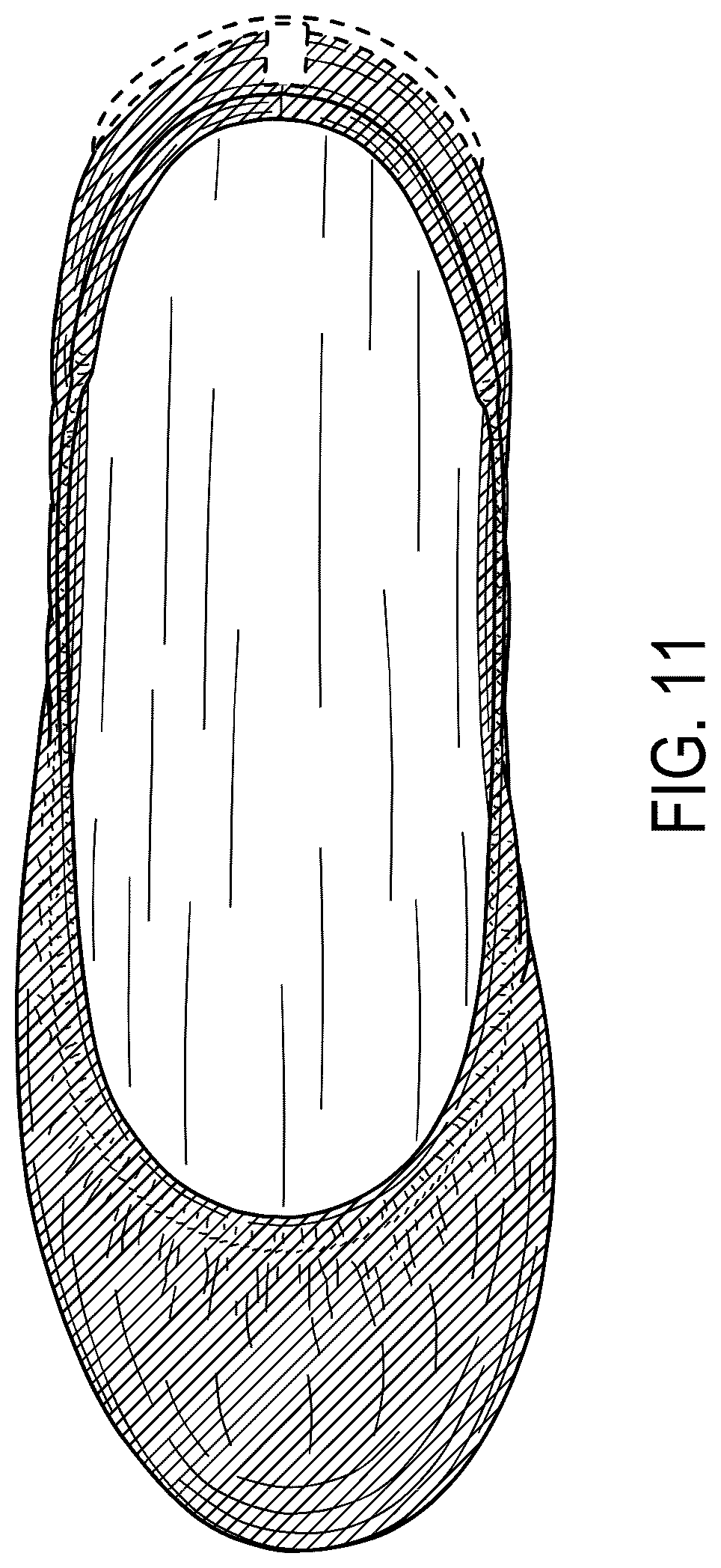 Patent USD1124602 Figure 10 – Ballet shoe with red outsole patch and contrasting upper