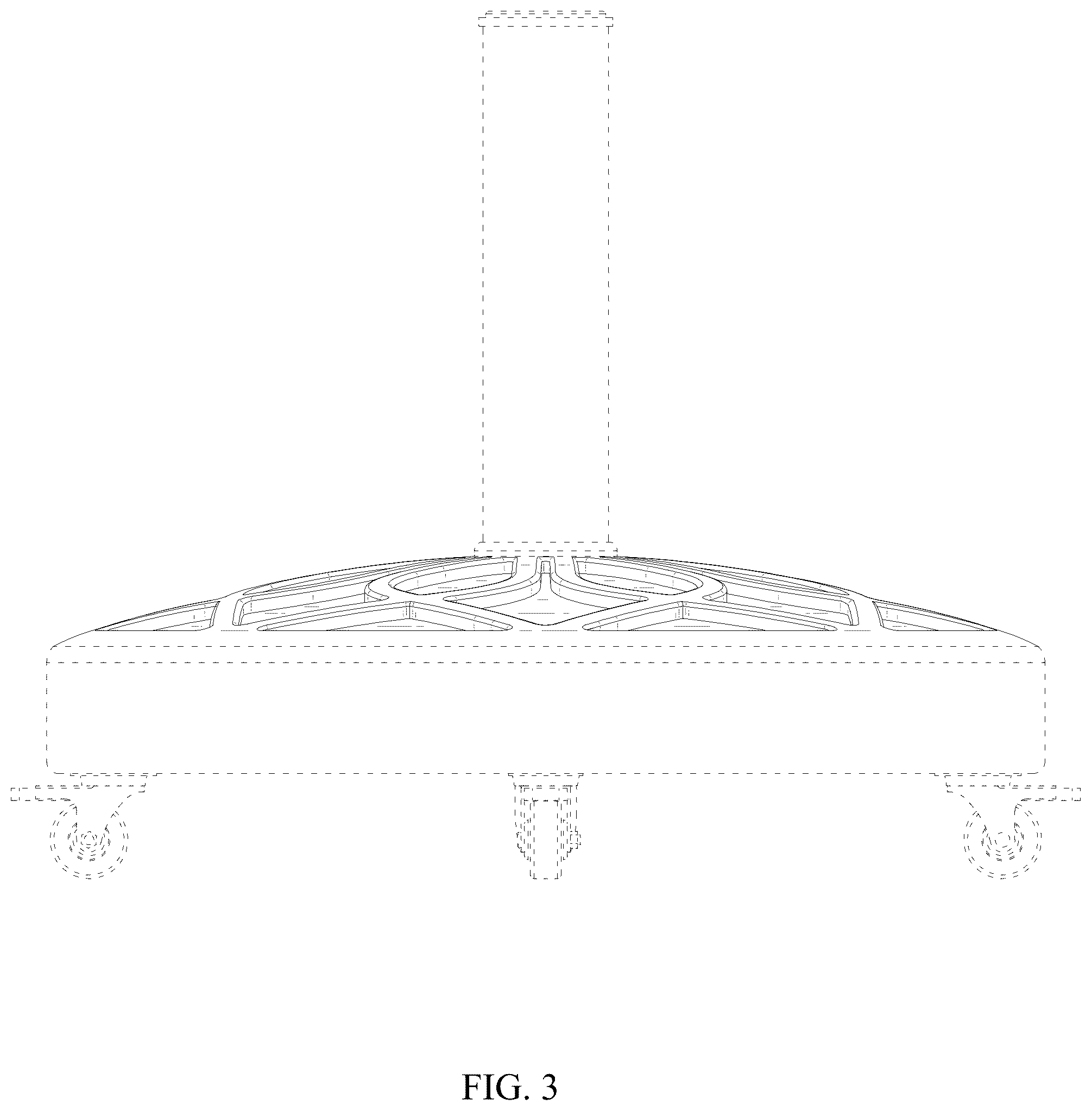 Patent USD1124627 Figure 3 – Umbrella base