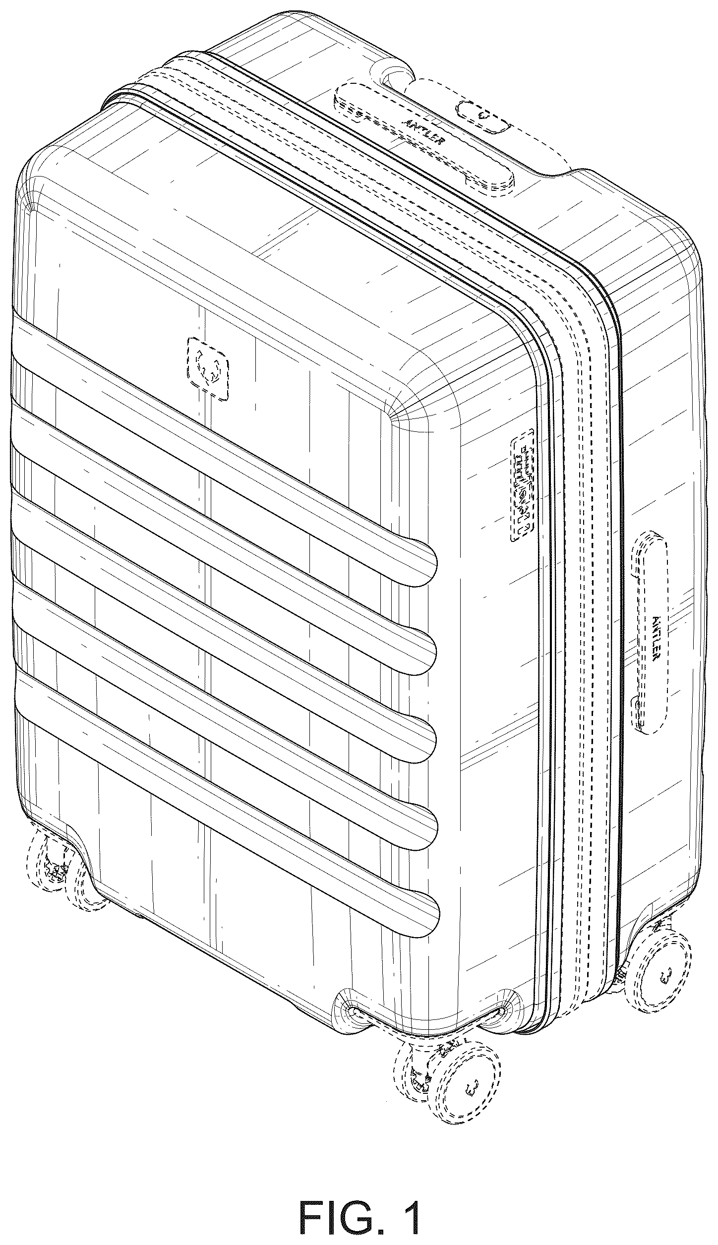 Patent USD1124650 — Suitcase — Figure 1