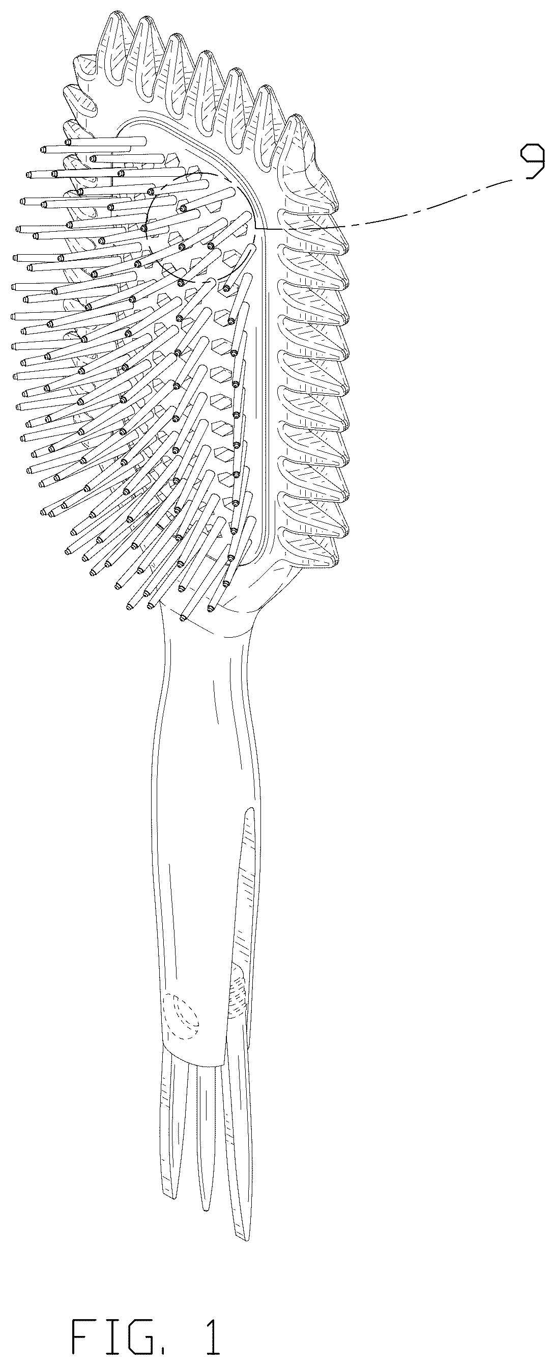 Patent USD1124668 — Combined brush and comb — Figure 1