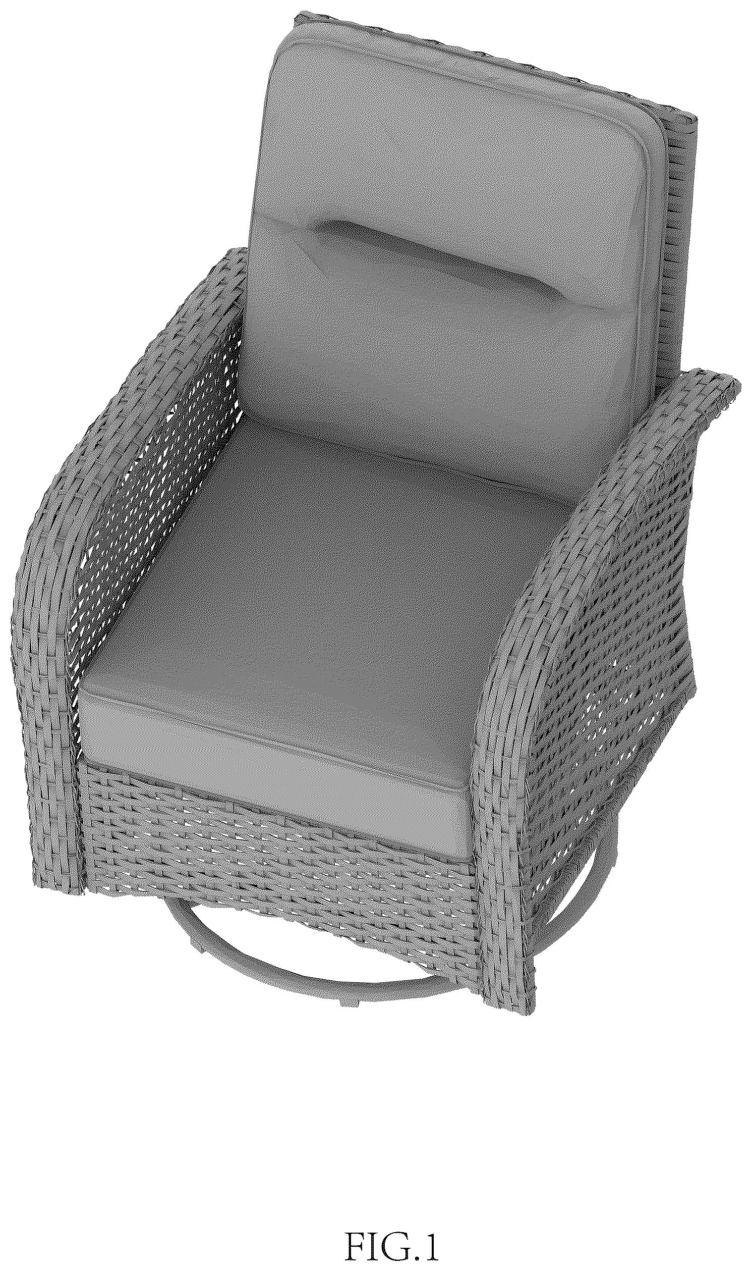 Patent USD1124687 Figure 1 – Chair