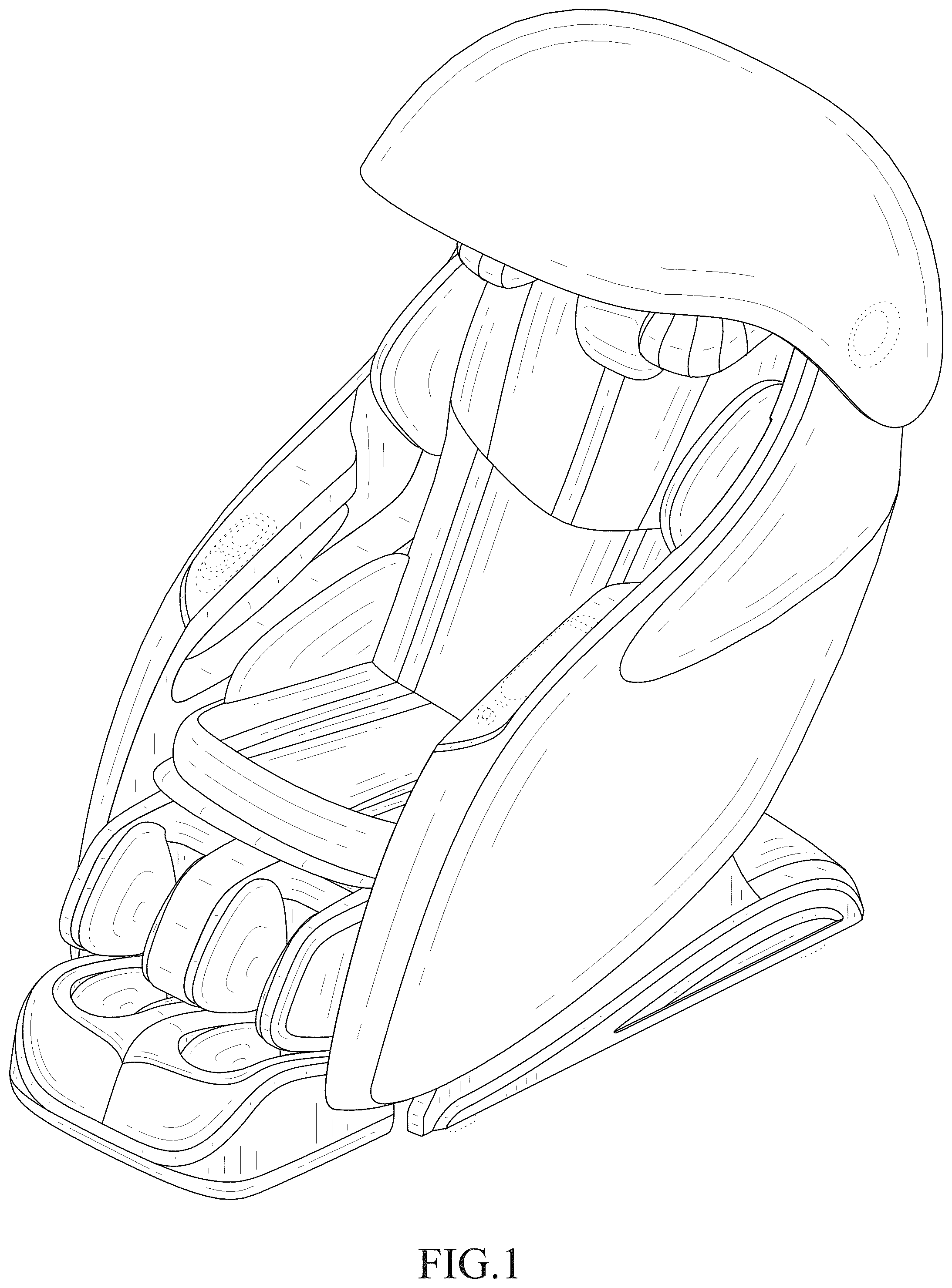 Patent USD1124689 — Massage chair — Figure 1