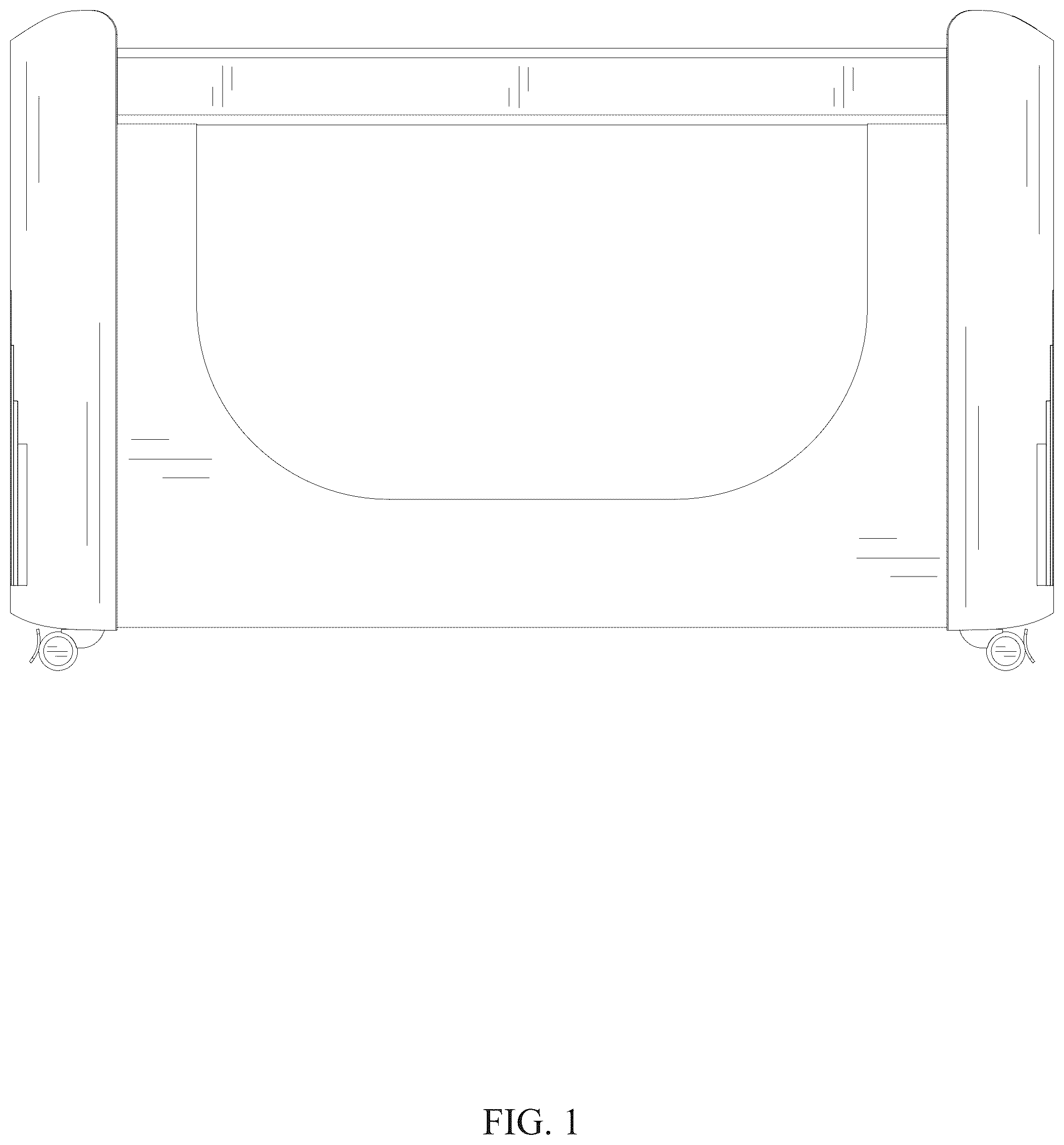 Patent USD1124697 Figure 1 – Baby crib