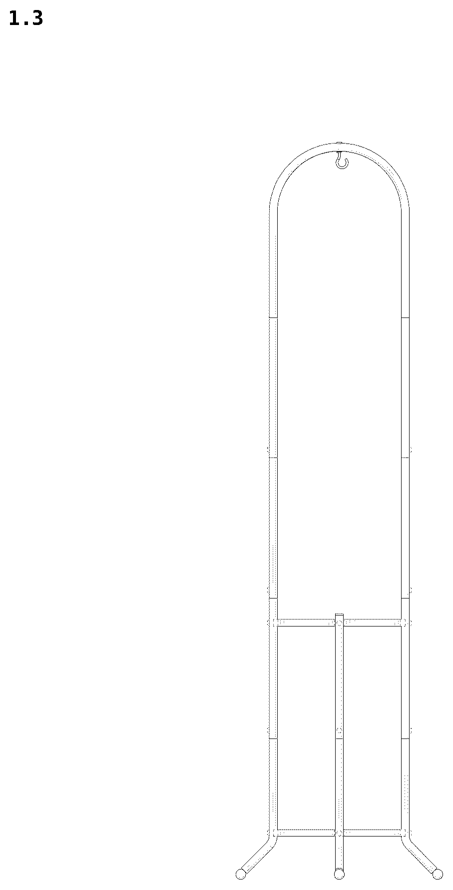 Patent USD1124701 Figure 3 – Flower stand