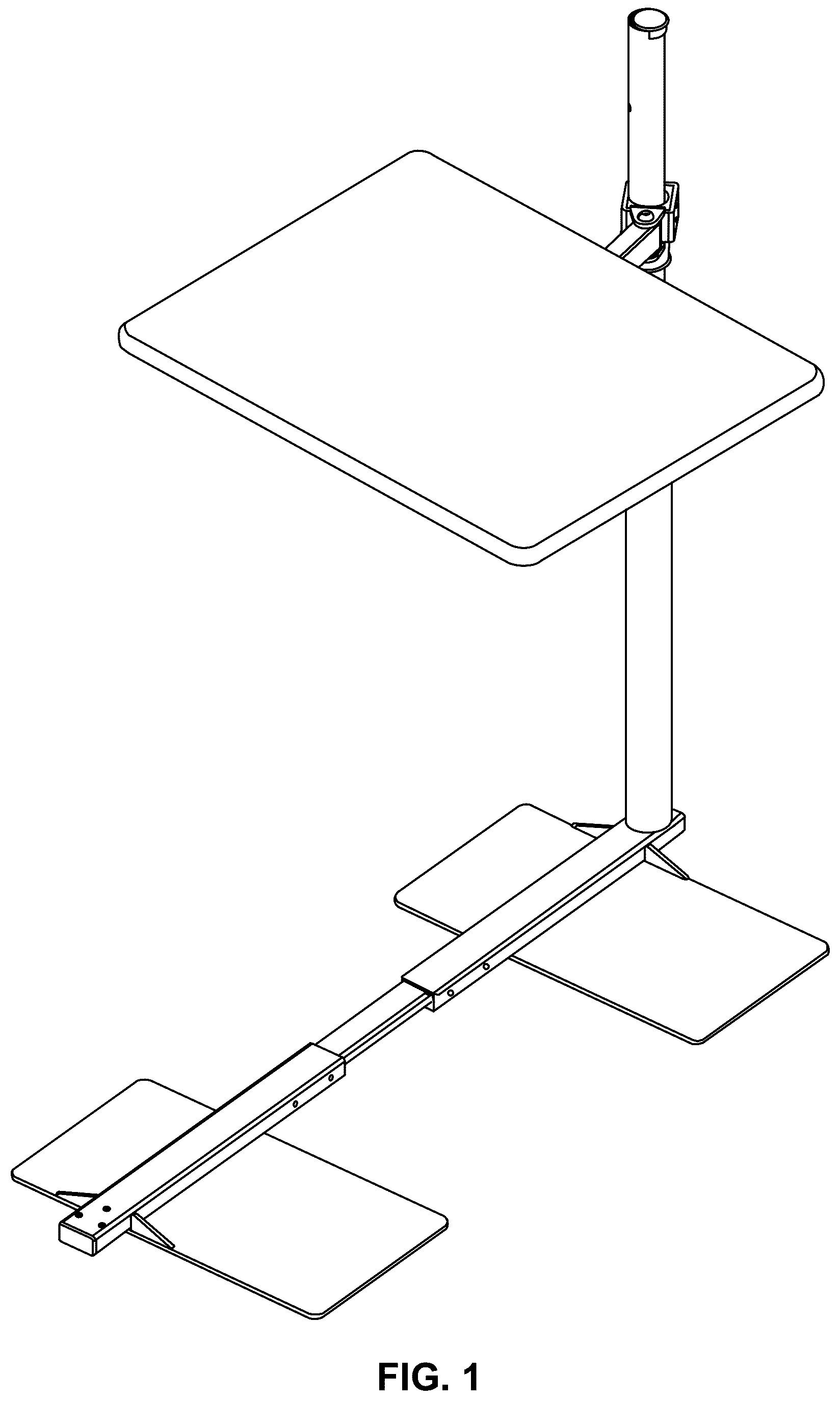 Patent USD1124703 Figure 1 – Swivel tray