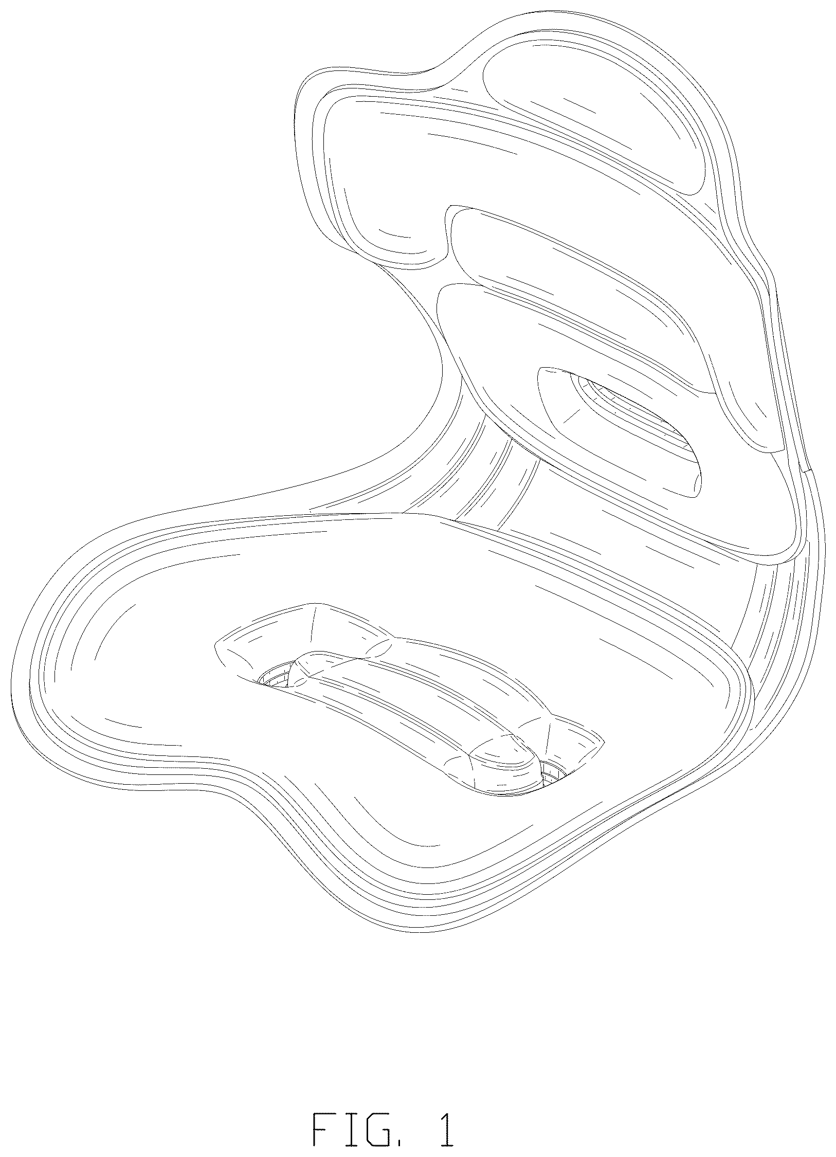 Patent USD1124714 Figure 1 – Lumbar support cushion
