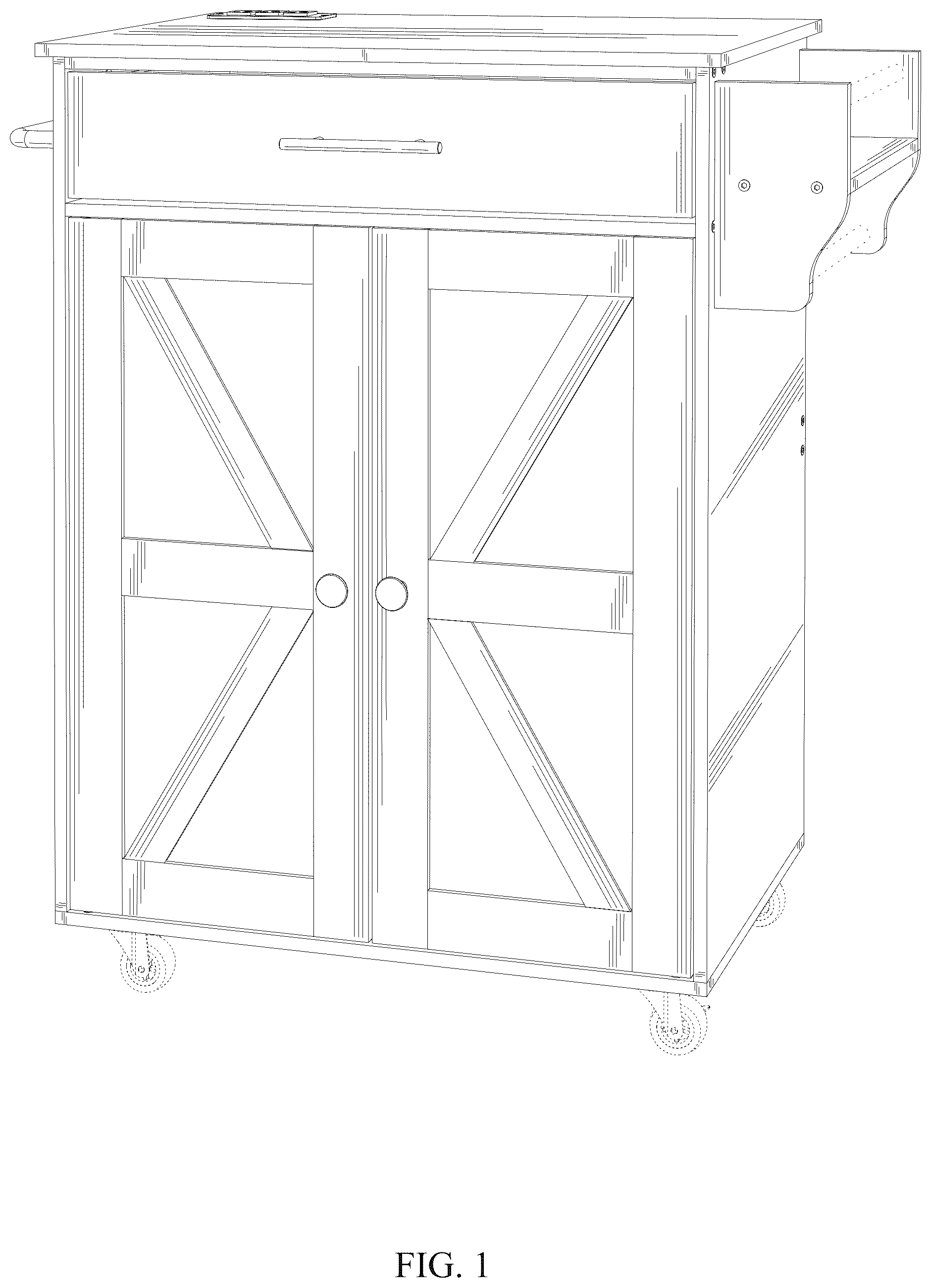 Patent USD1124722 — Kitchen island — Figure 1