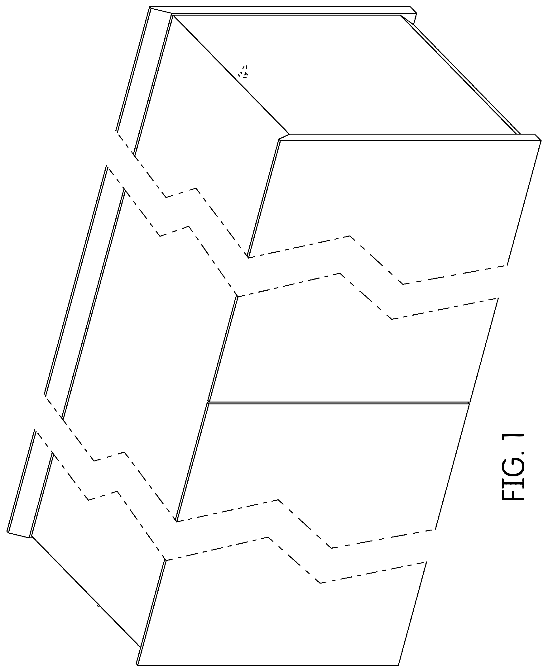 Patent USD1124723 Figure 1 – Storage furniture