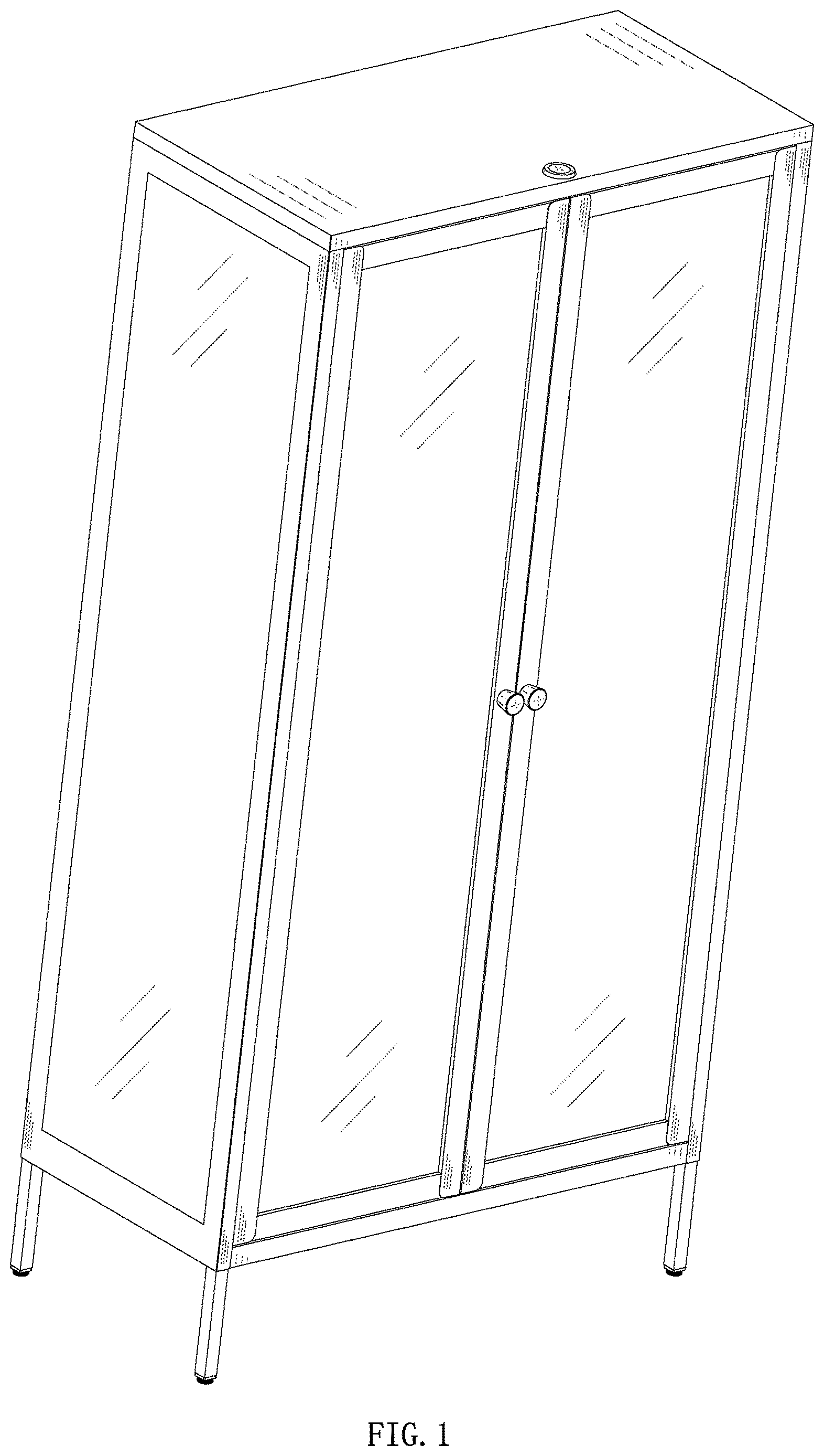 Patent USD1124724 — LED display cabinet — Figure 1