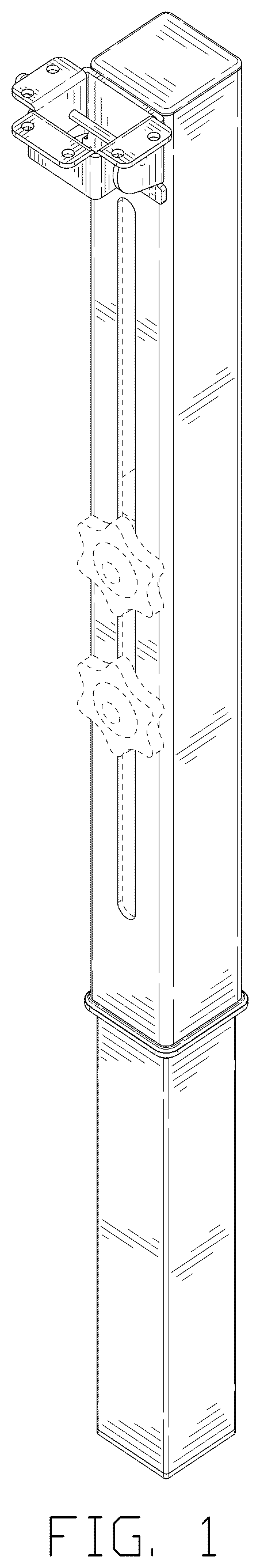 Patent USD1124732 — Adjustable supporting leg — Figure 1