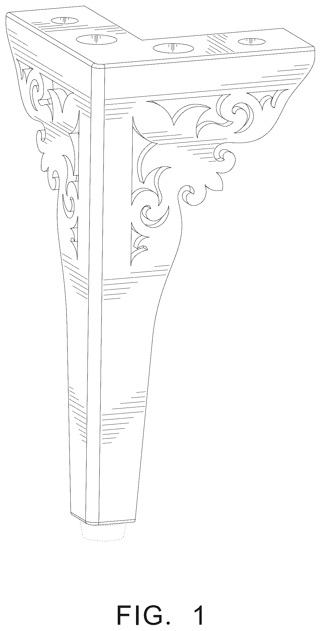 Patent USD1124733 Figure 1 – Furniture foot