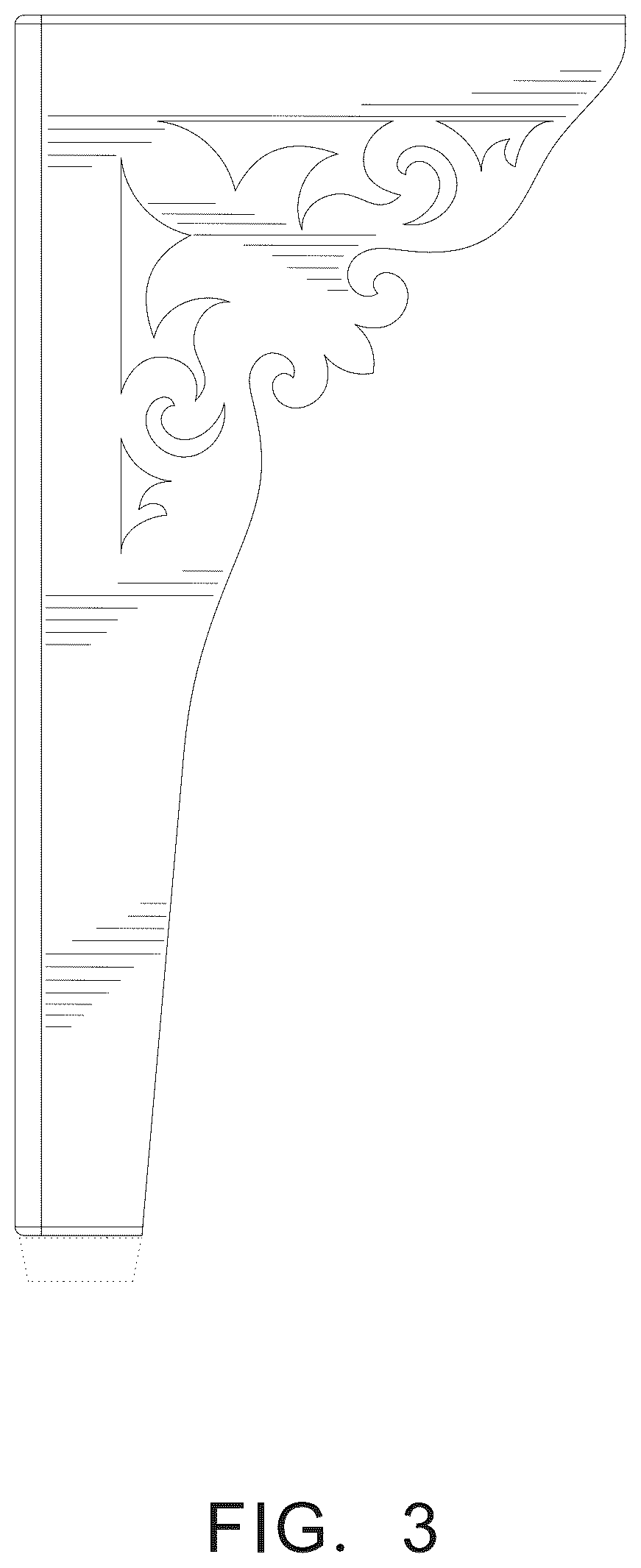 Patent USD1124733 Figure 3 – Furniture foot