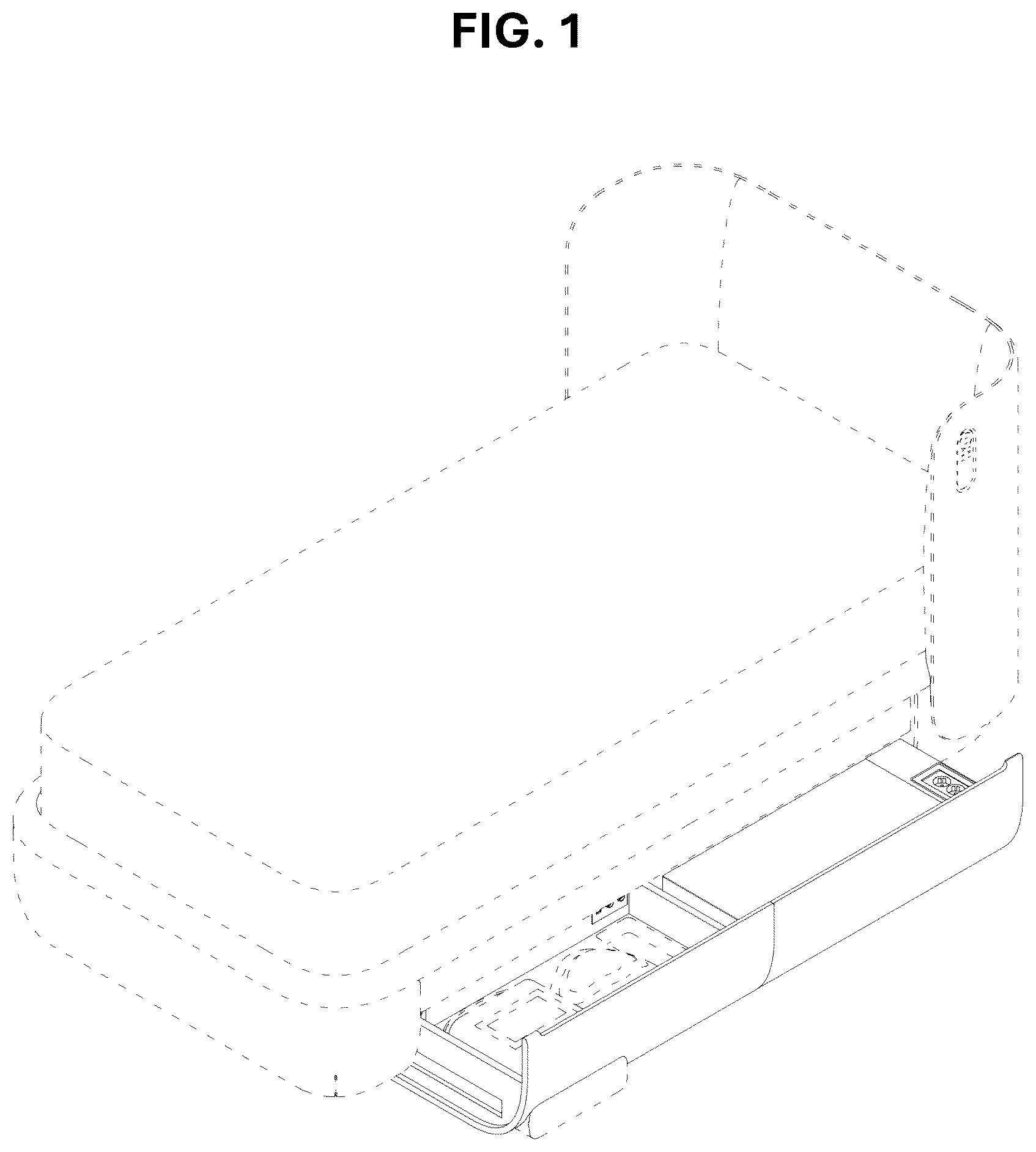 Patent USD1124738 — Motion bed combined with a spinal warmer — Figure 1