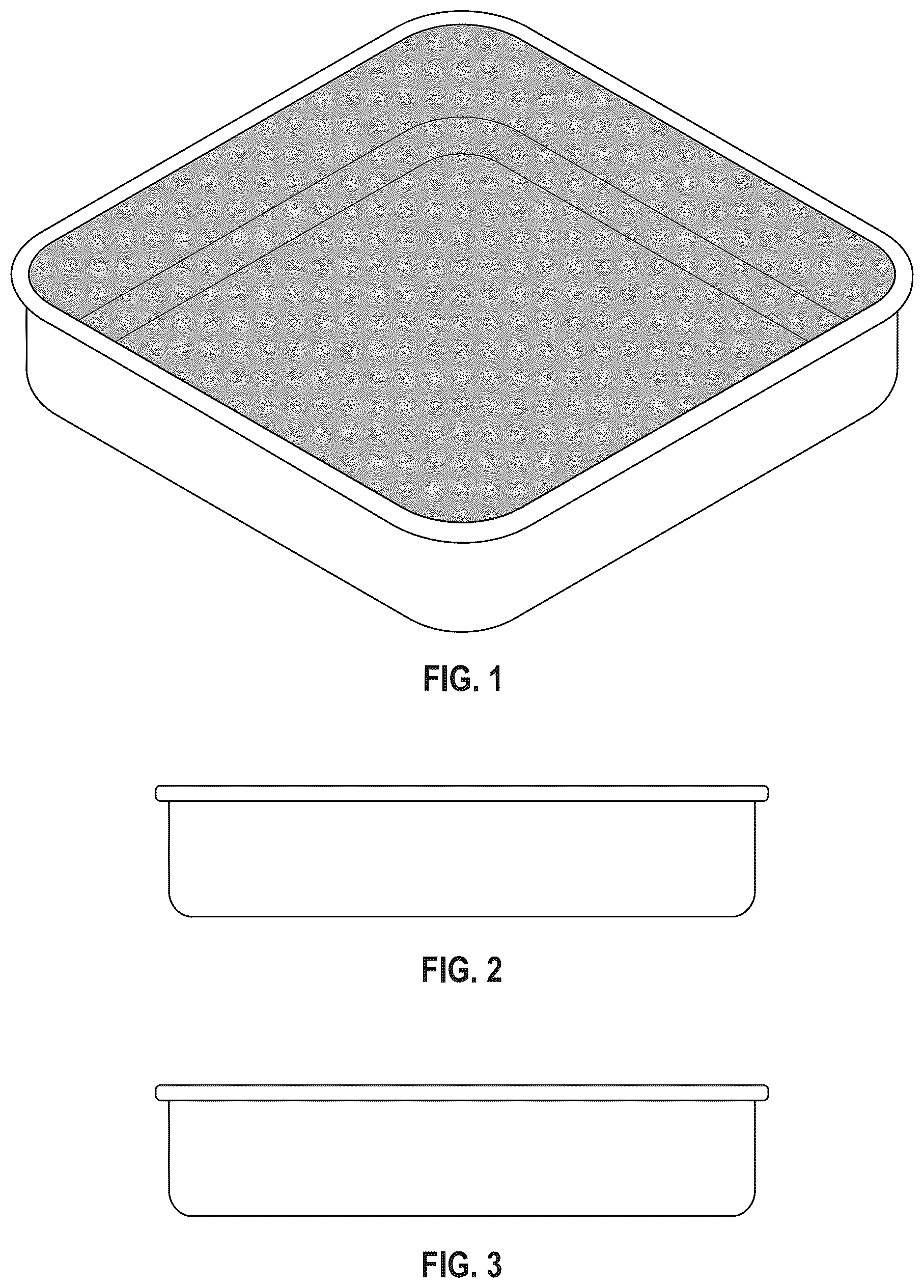 Patent USD1124753 — Square pan — Figure 1