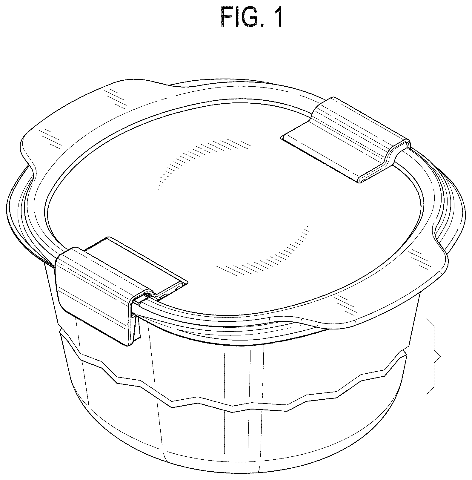 Patent USD1124785 — Lid with container — Figure 1