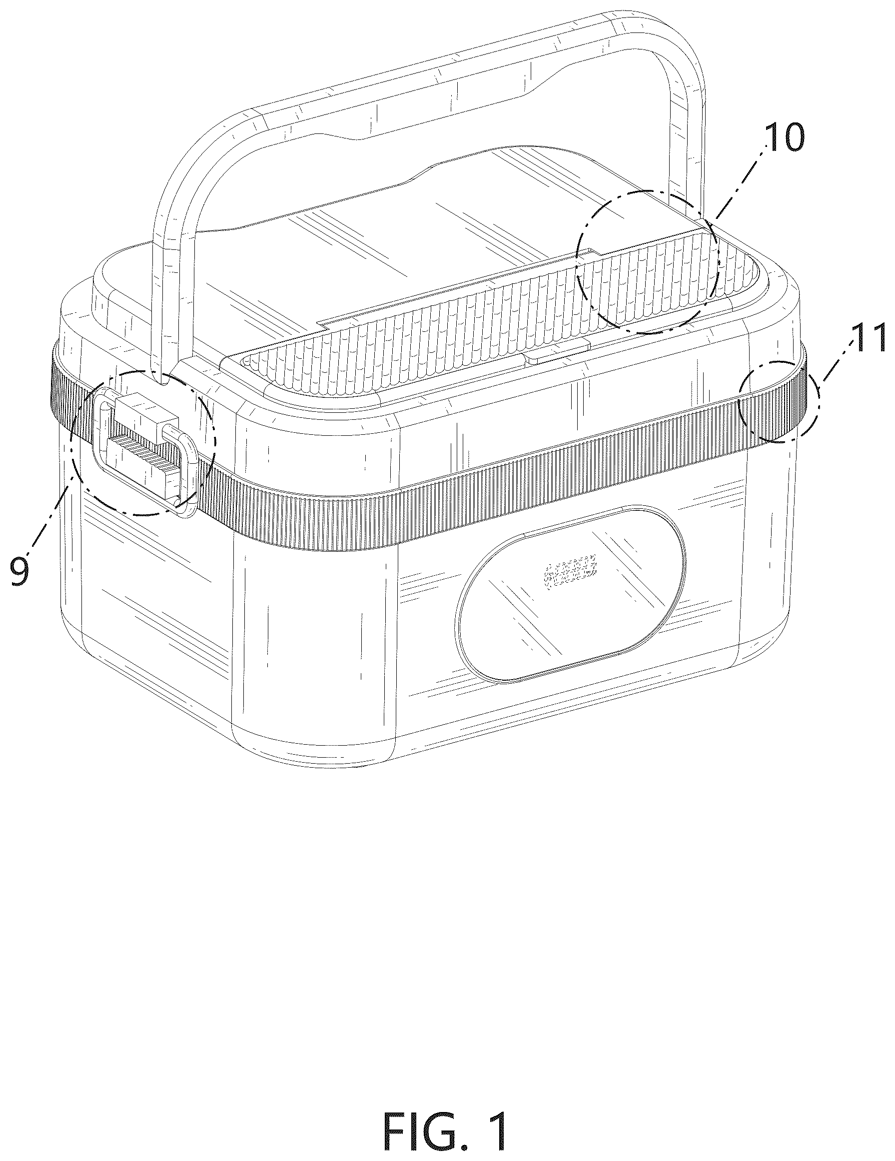 Patent USD1124802 — Wireless charging and heating lunchbox — Figure 1
