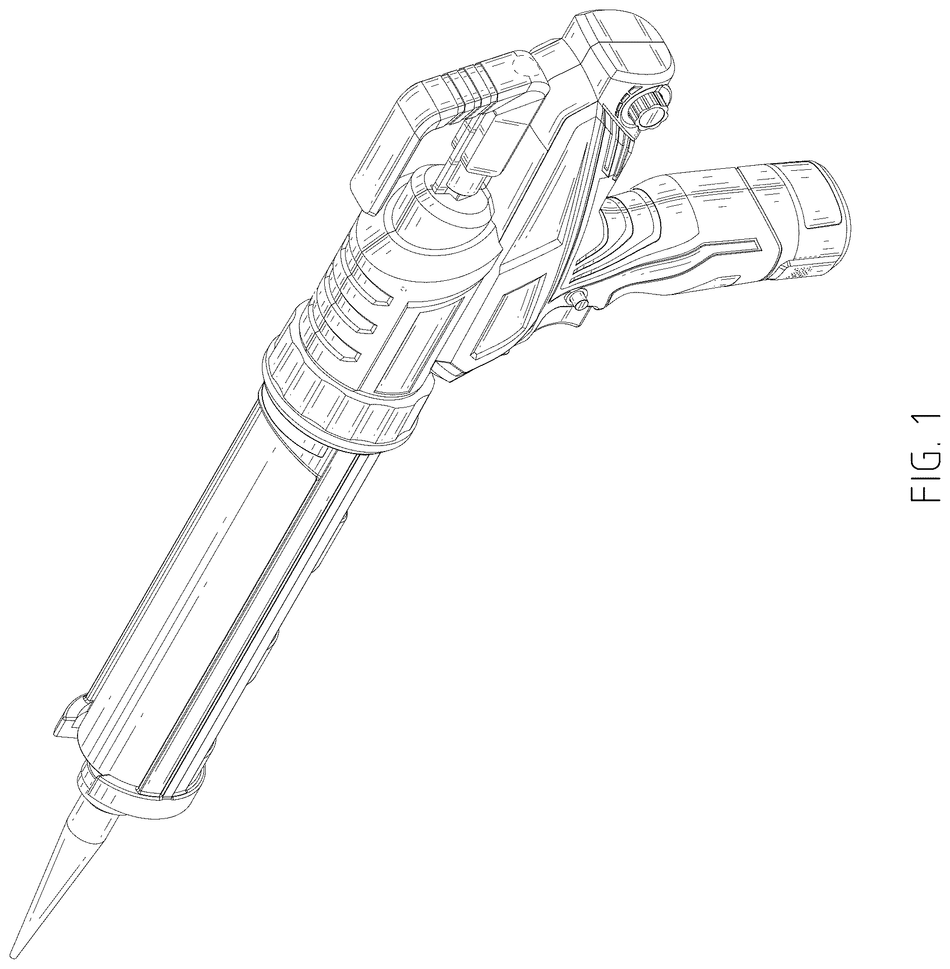 Patent USD1124807 Figure 1 – Dispensing gun