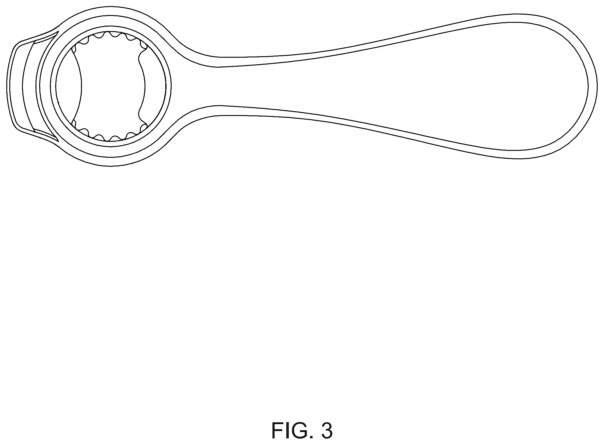 Patent USD1124808 Figure 3 – Bottle opener
