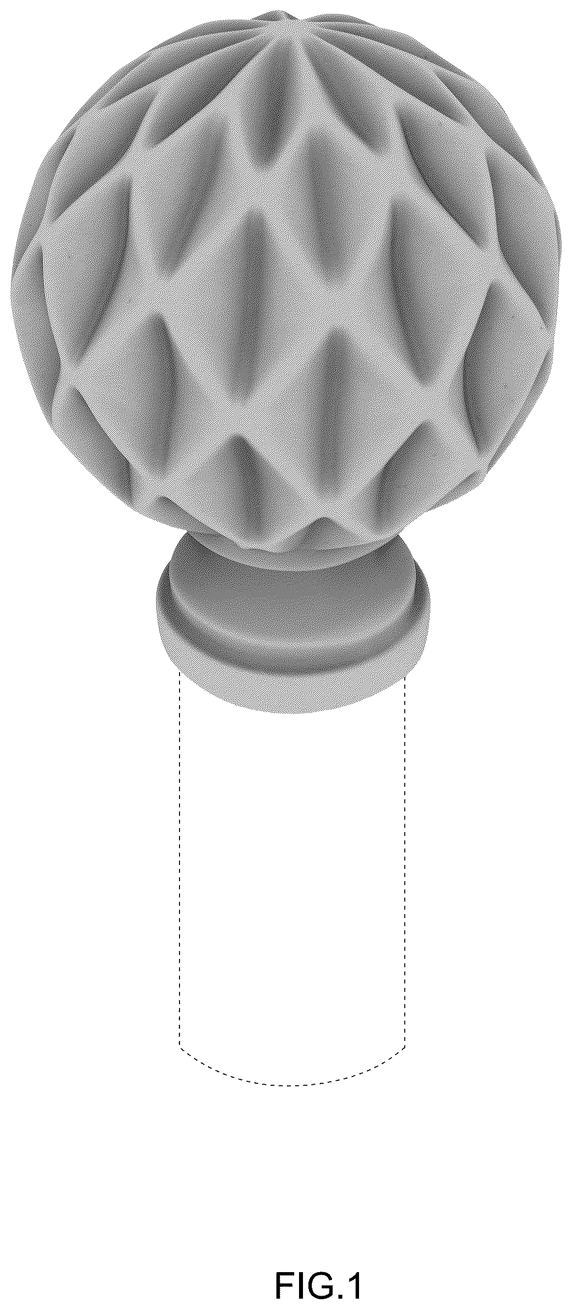 Patent USD1124845 — Curtain rod head — Figure 1